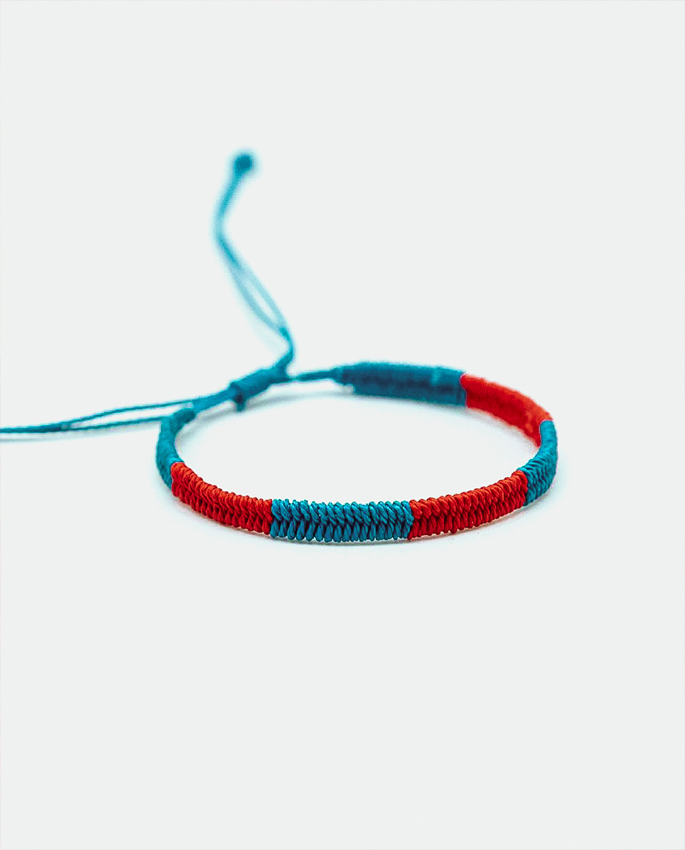 Pulsera Bicolor Rojo/Azul