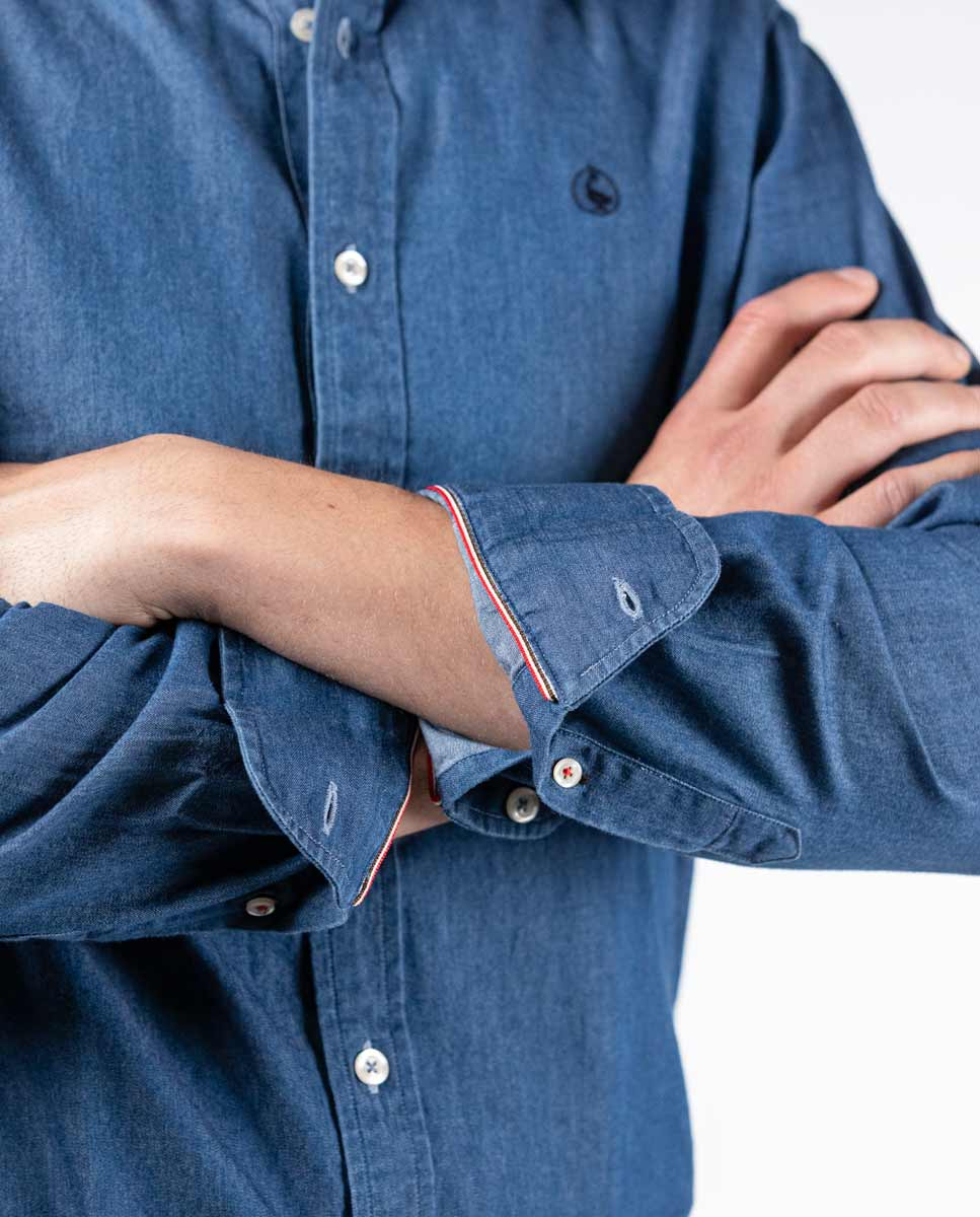 Indigo Denim Chambray Shirt