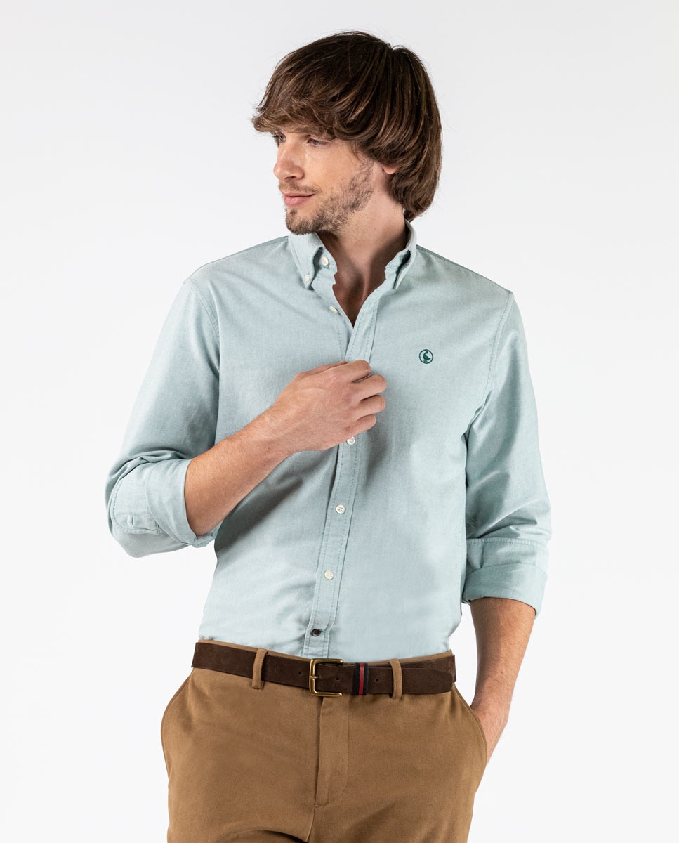 Plain Green Oxford Shirt