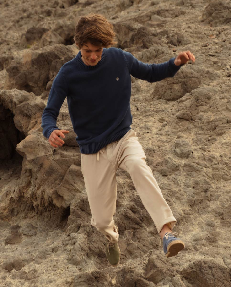 Natural Linen Judo Trousers W Drawstring