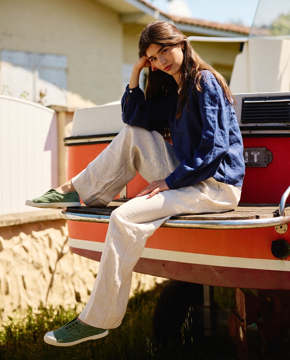 Pantalón Lino Crudo