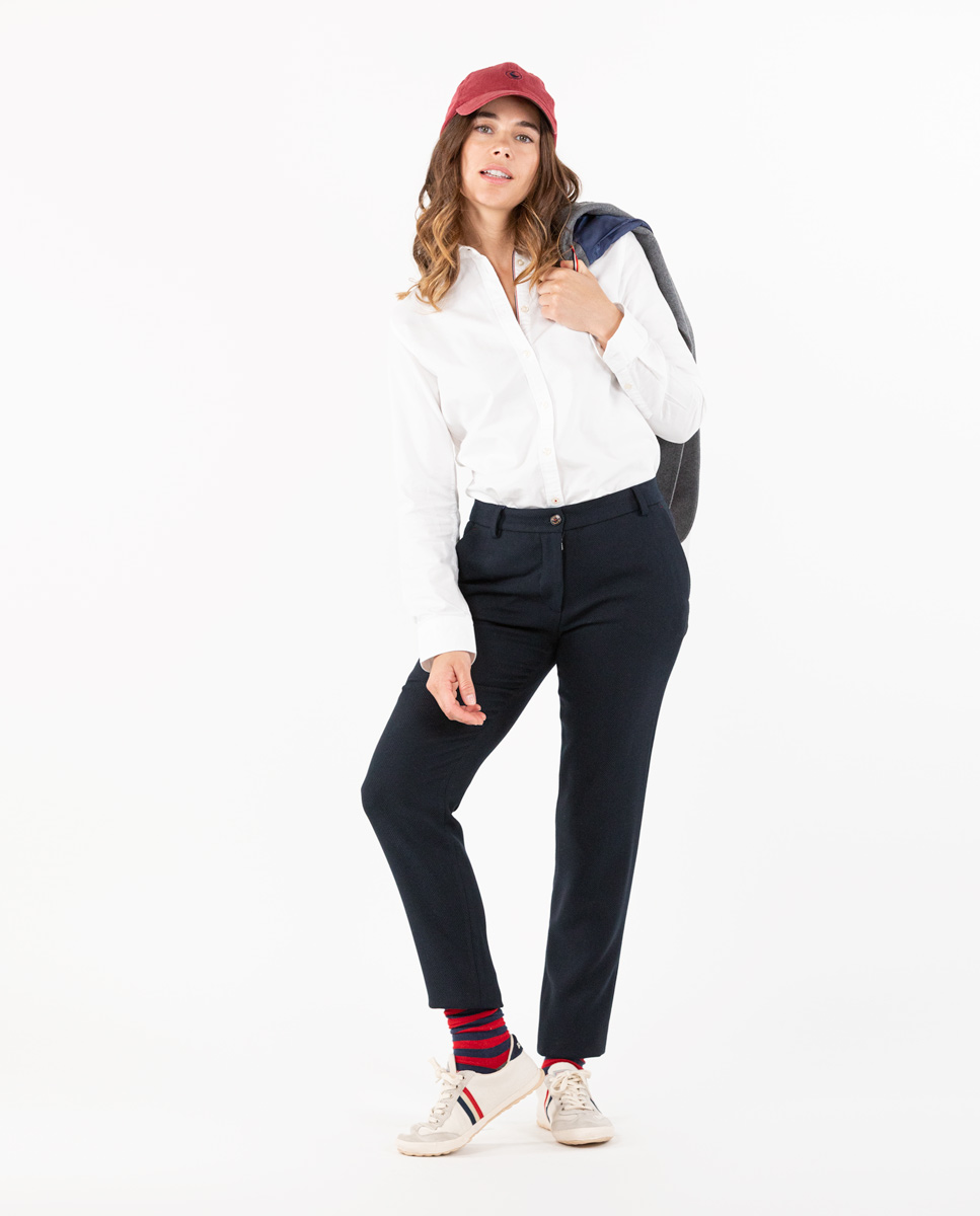 Pantalón Coordinado Falso Liso Marino