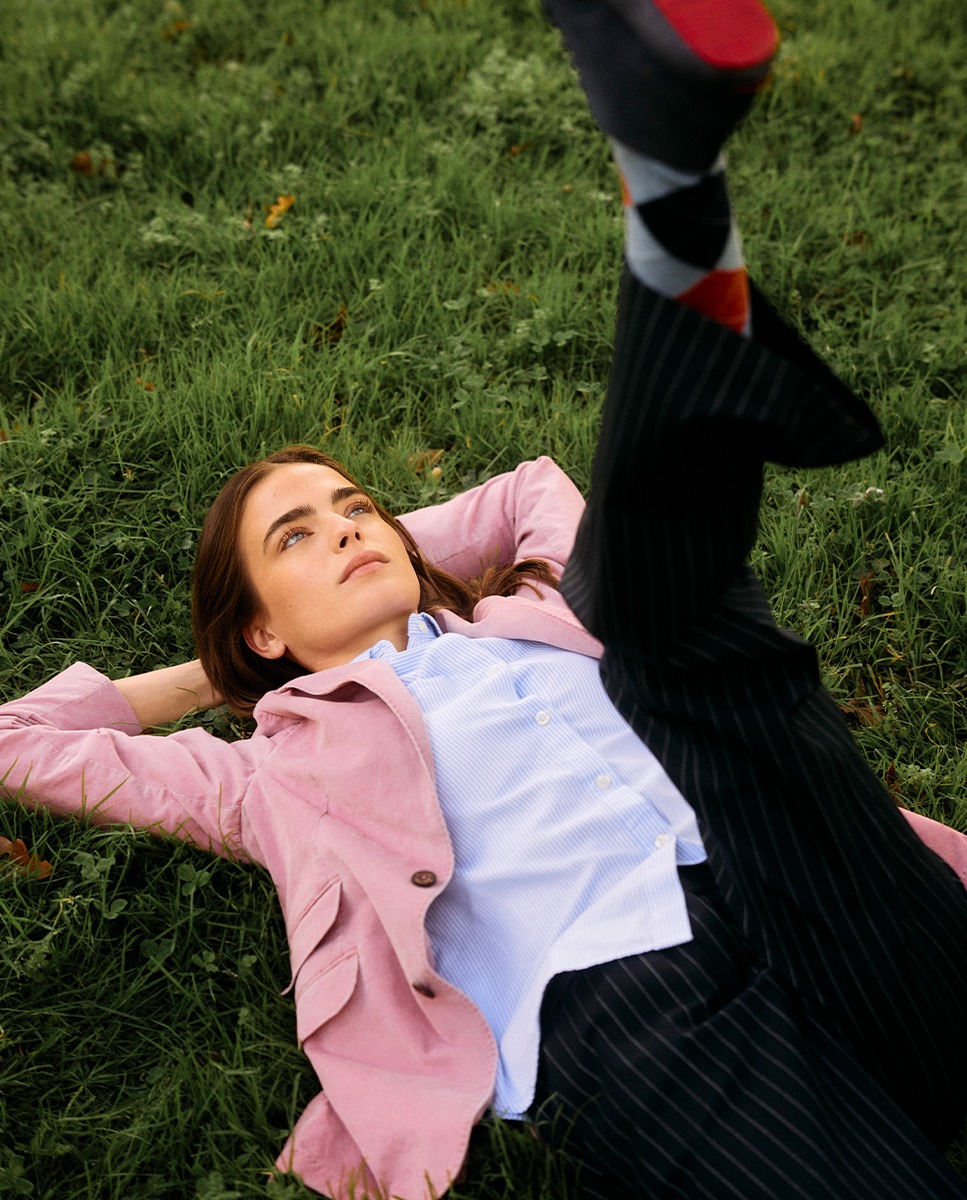 Pantalón Coordinado Marino Raya Diplomática