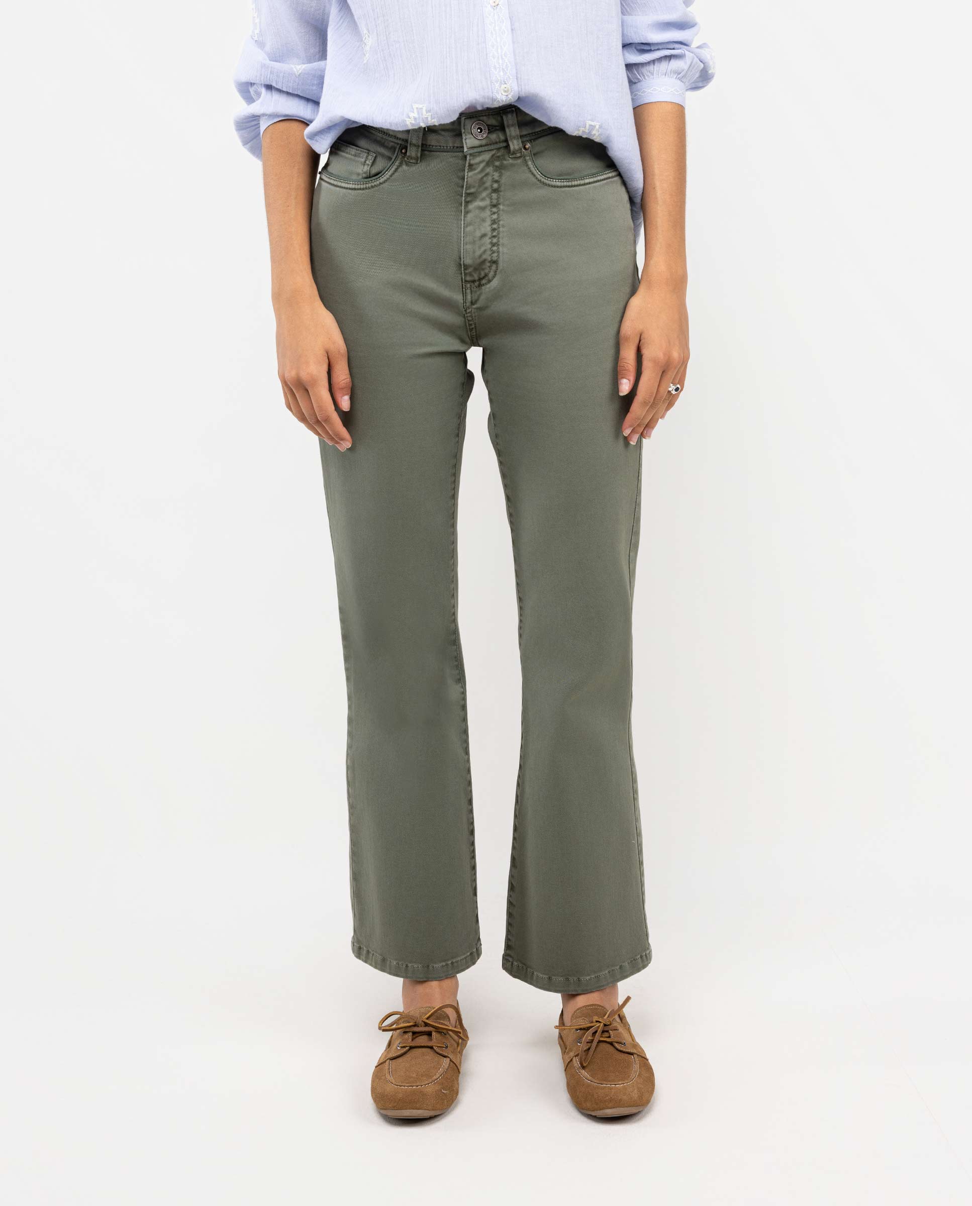 Green 5-Pocket Trousers