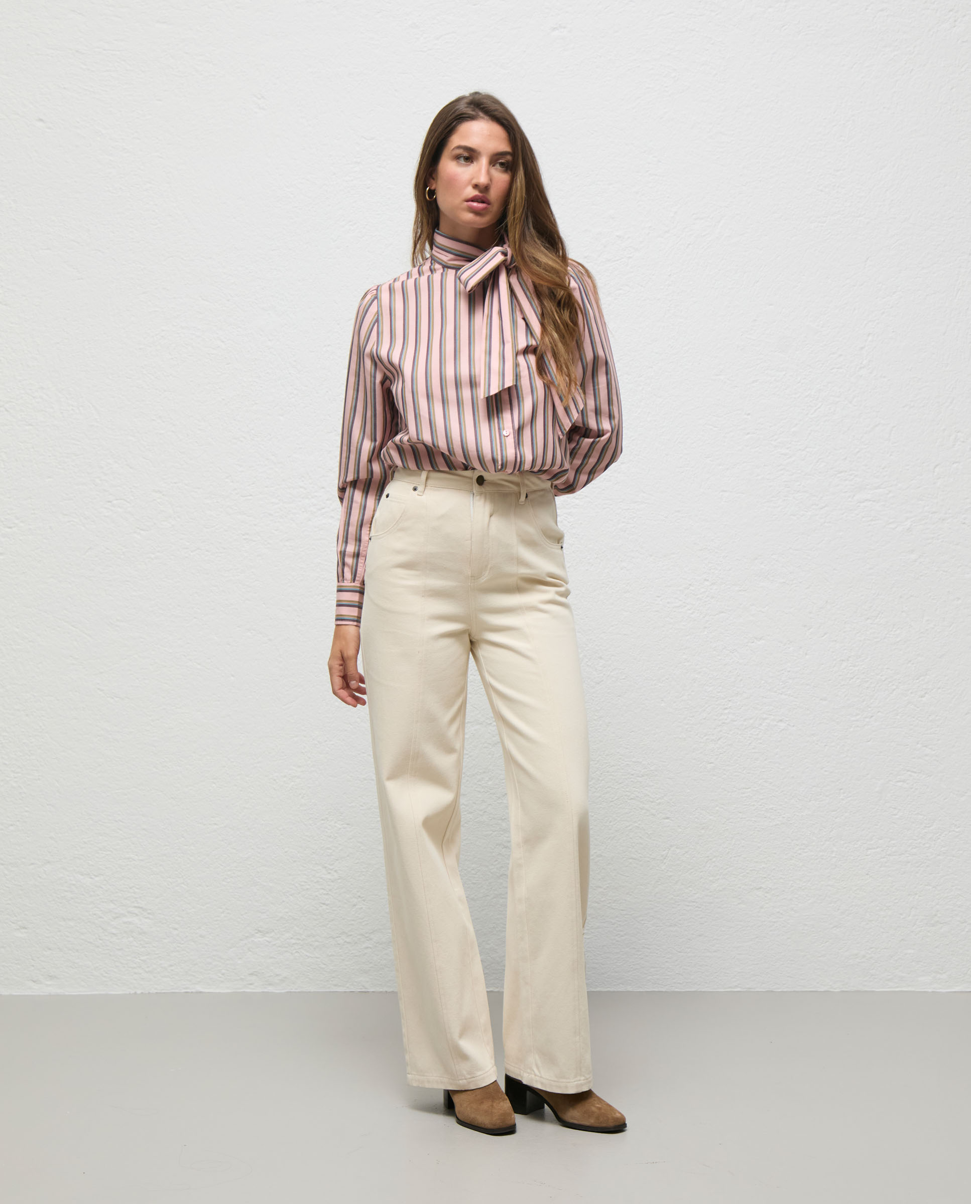 Beige Twill Paz Trousers