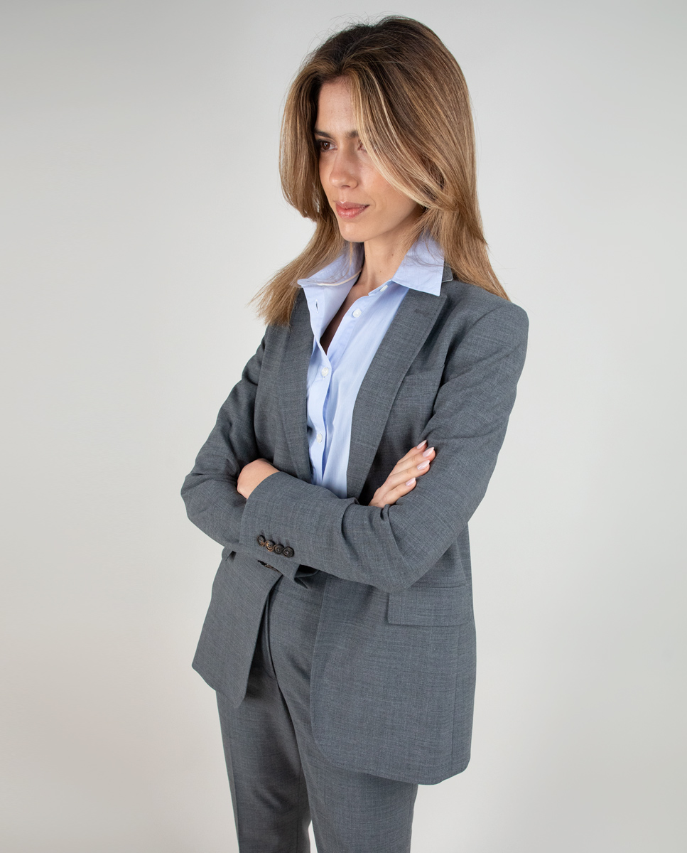 Solid-Coloured Grey Jacket Separate