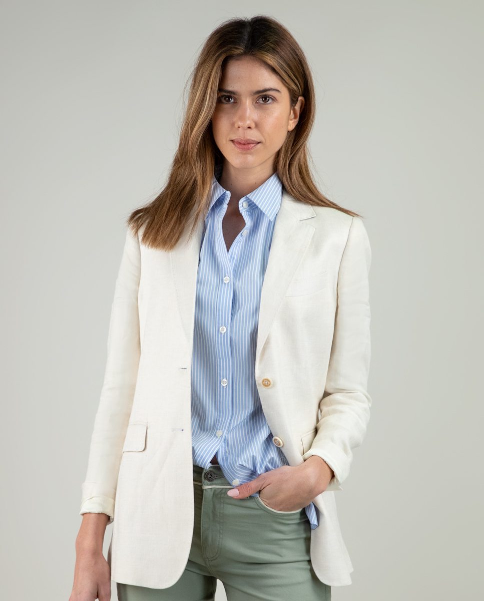 Cream Linen Jacket