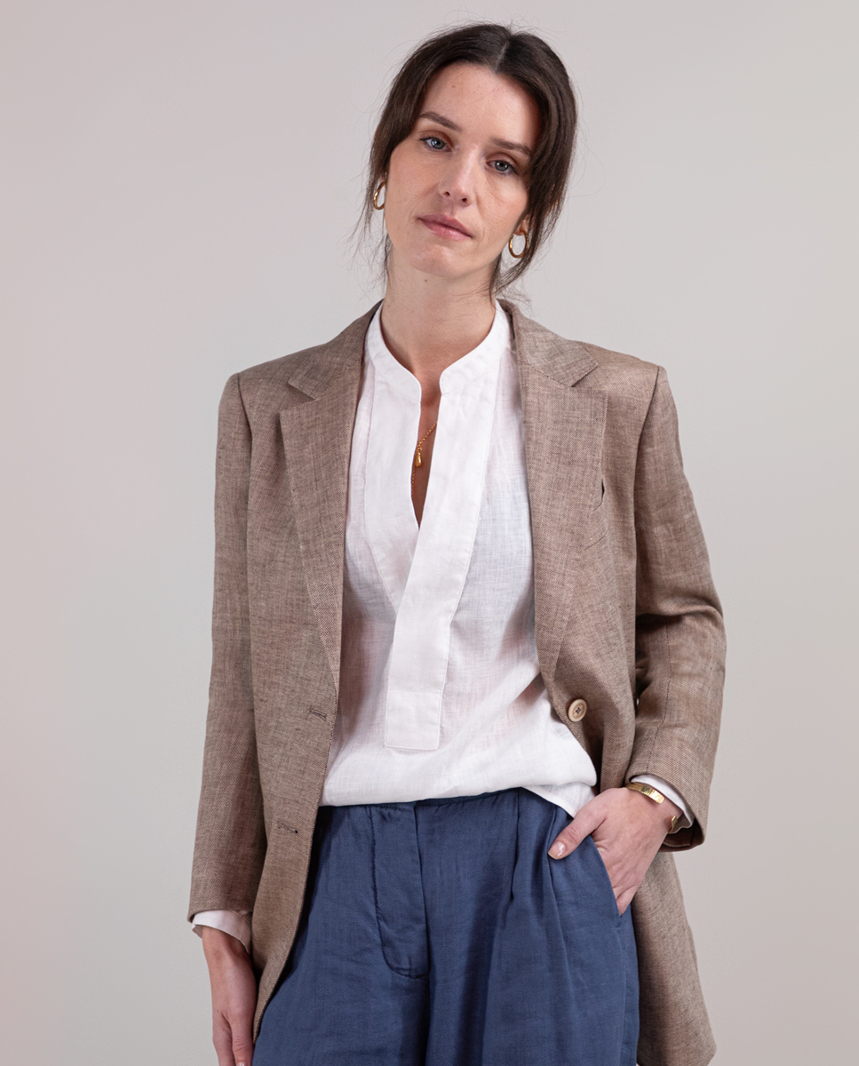 Beige Linen Jacket