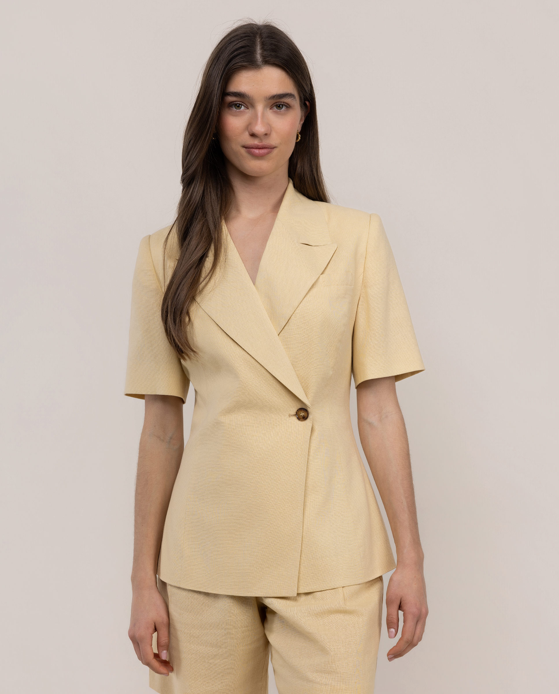 Josephine Linen Short Sleeve Blazer