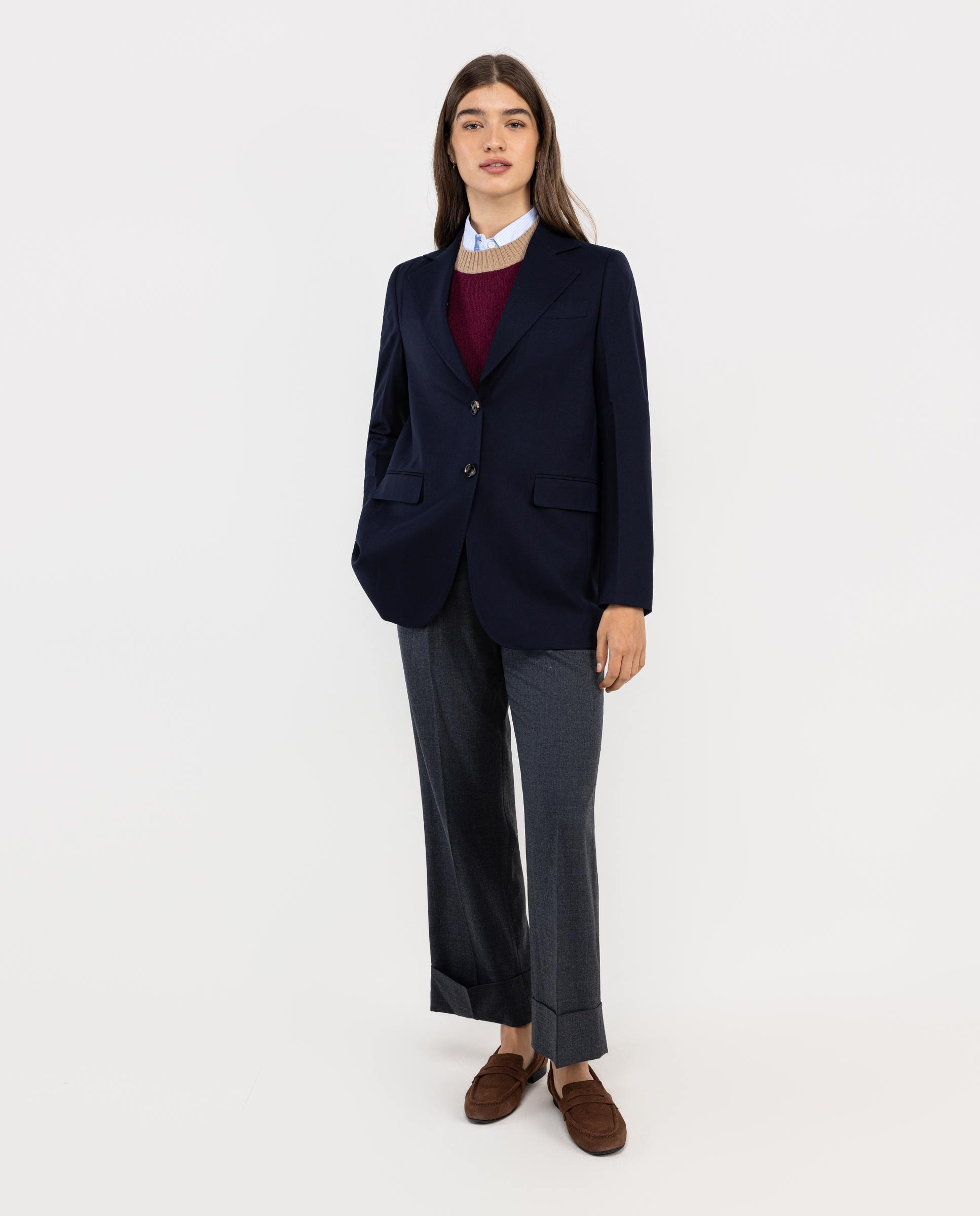 Solid-Coloured Navy Jacket Separate