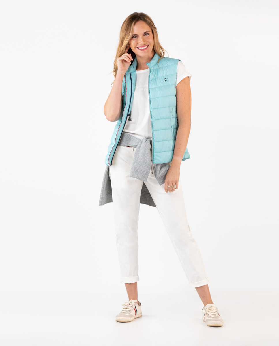 Basic Turquoise Quilted Vest