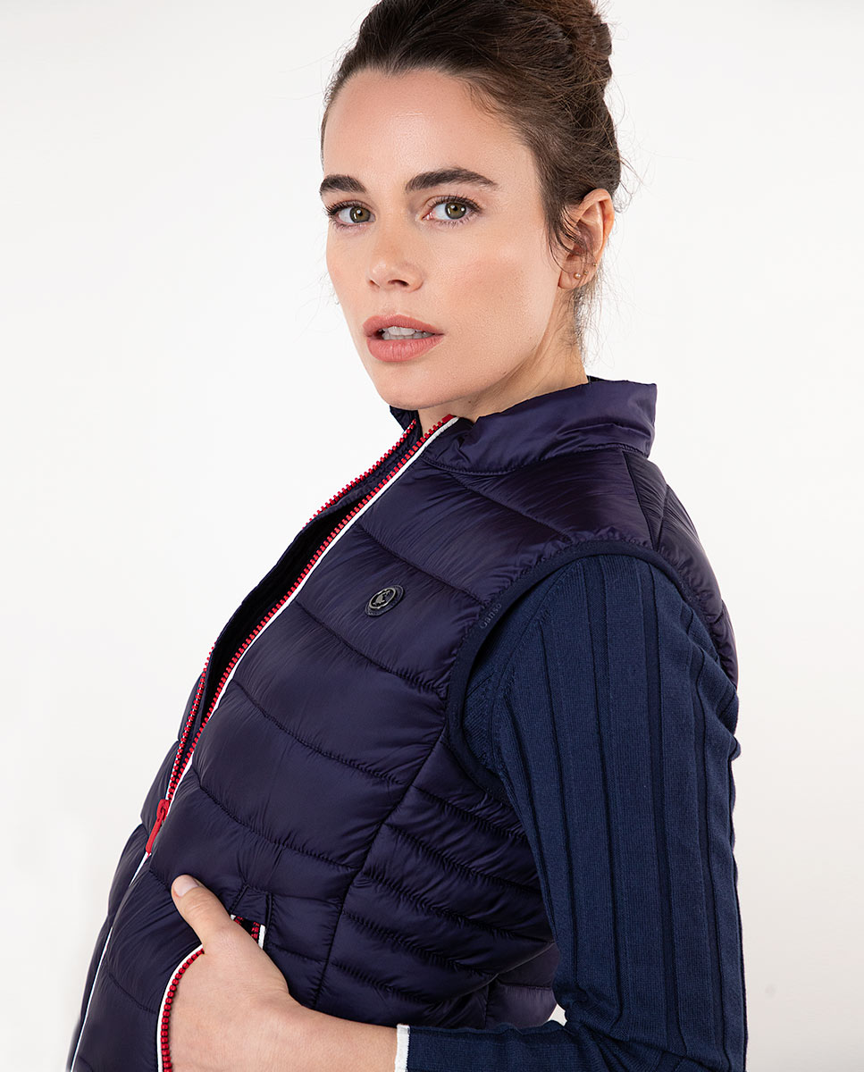Basic Navy Quilted Vest
