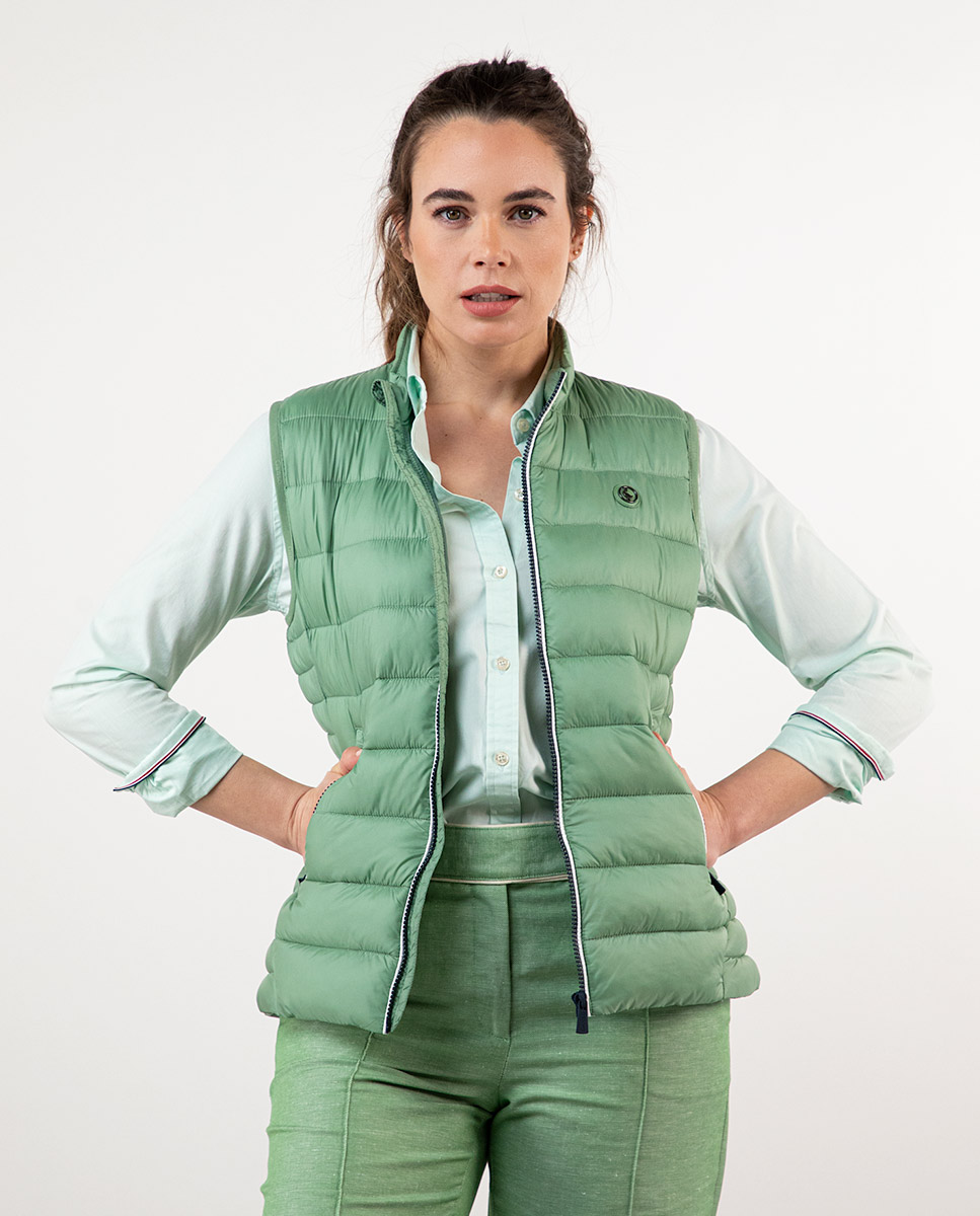 Basic Green Quilted Vest