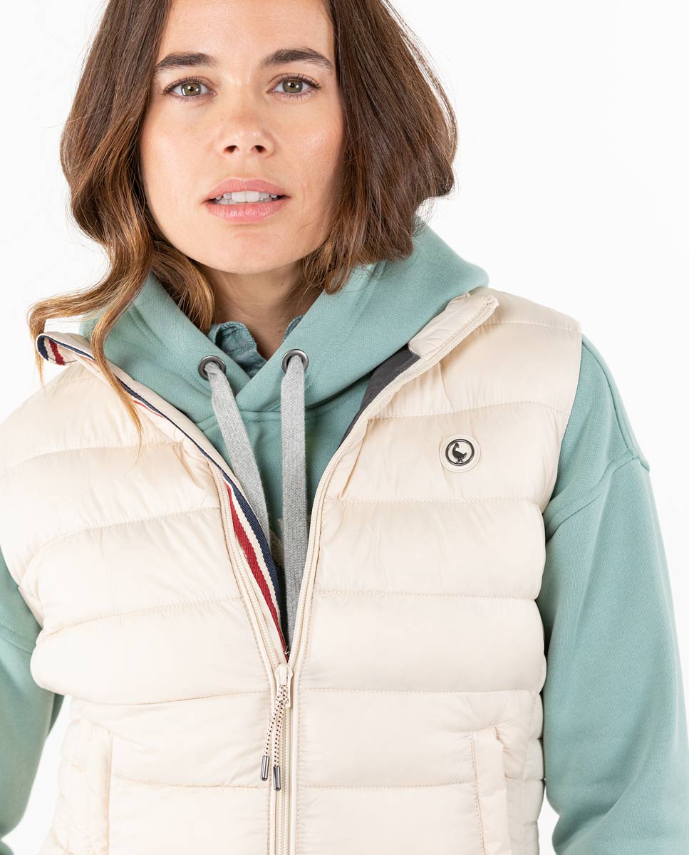 Basic Ecru Quilted Vest