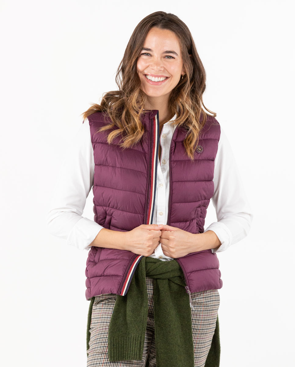 Basic Burgundy Quilted Vest