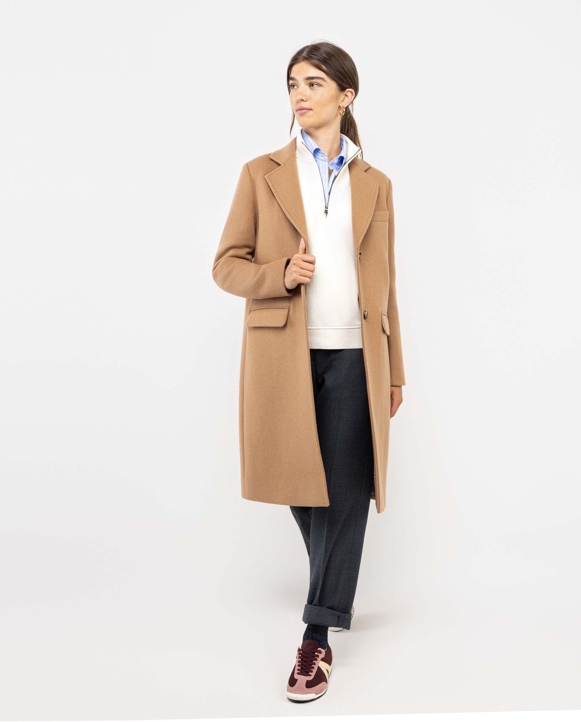 Beige Woollen Coat