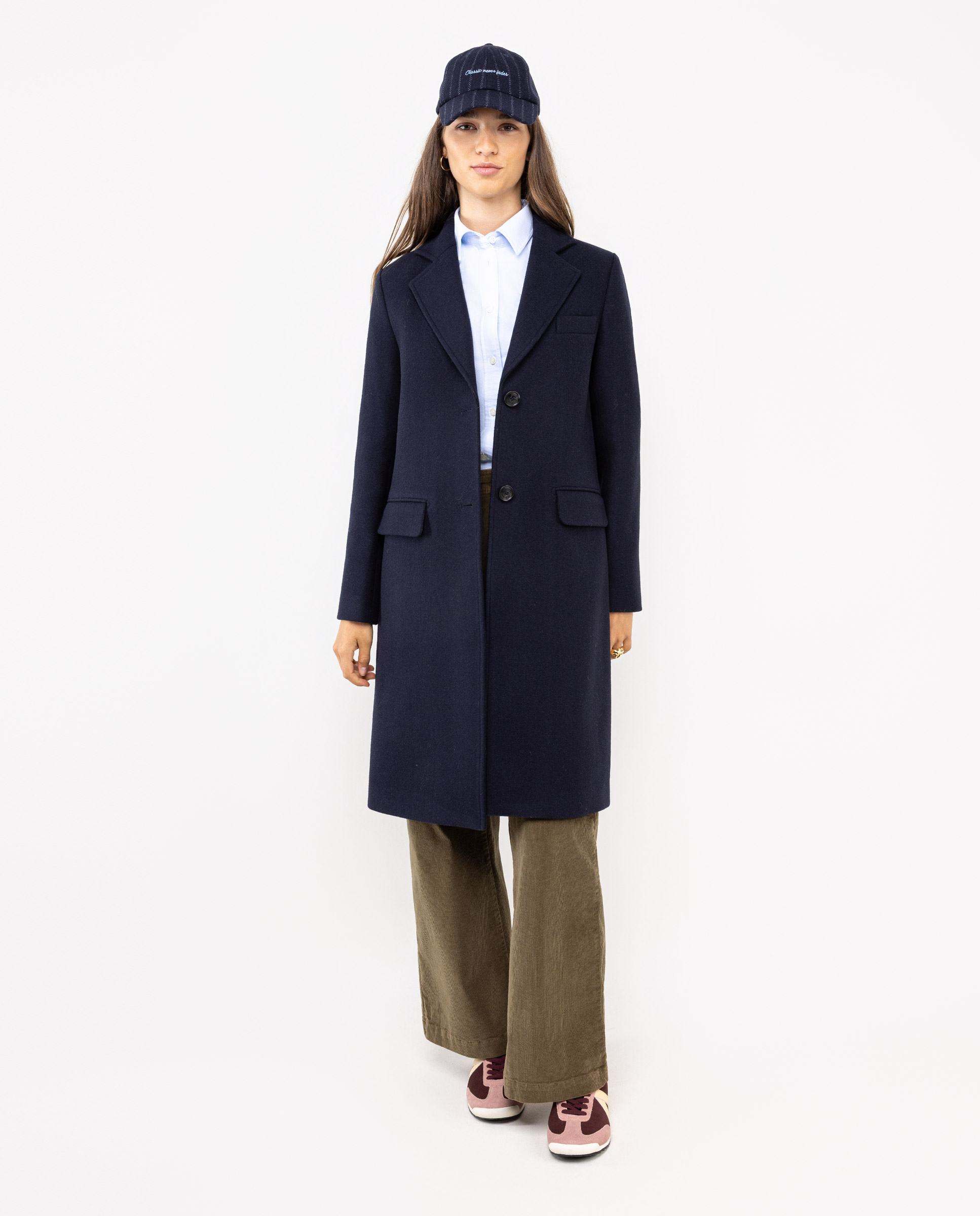 Navy Woollen Coat