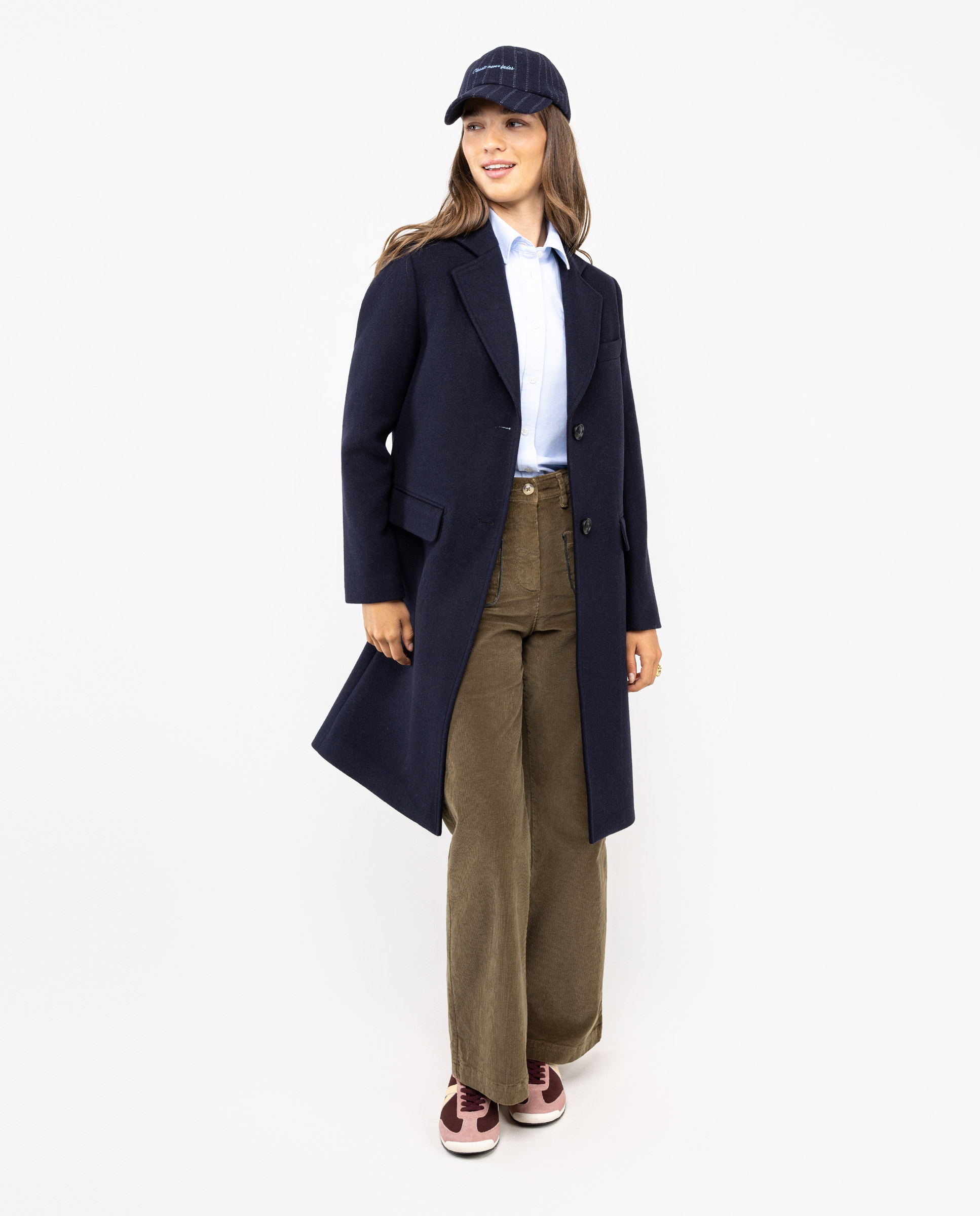 Navy Woollen Coat