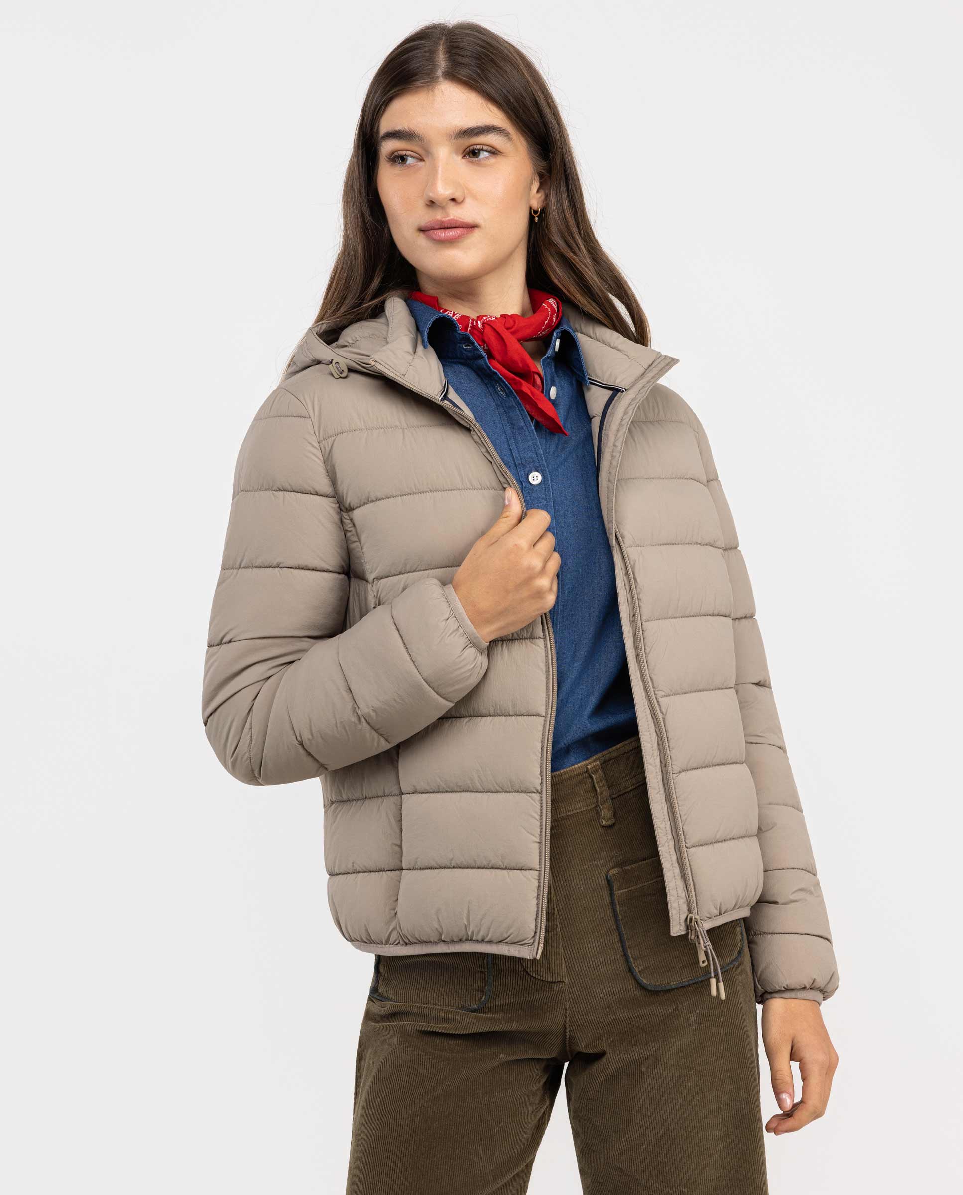 Beige Quilted Jacket