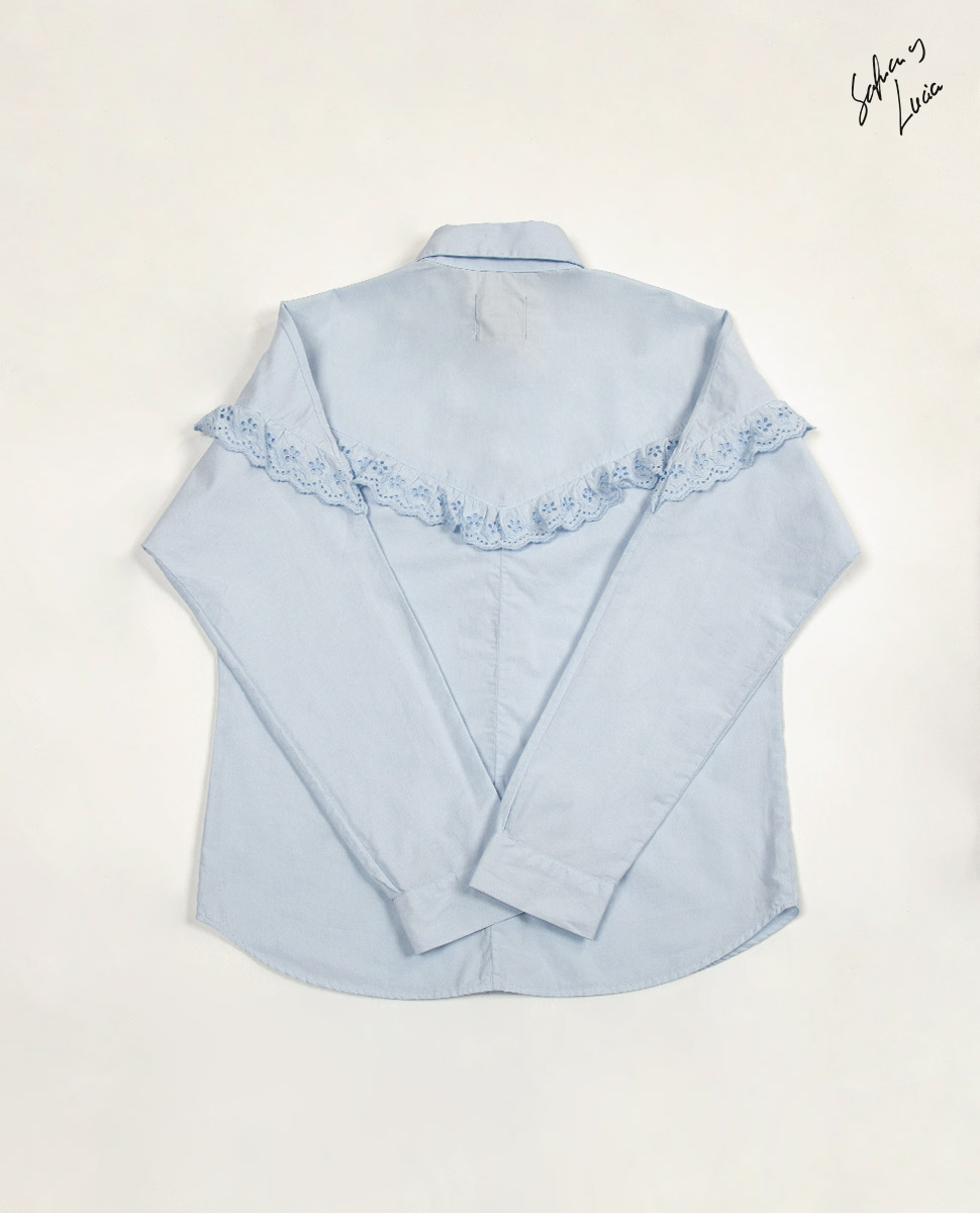 Blue Blouse W Ruffles El Ganso x Sofía&Lucía
