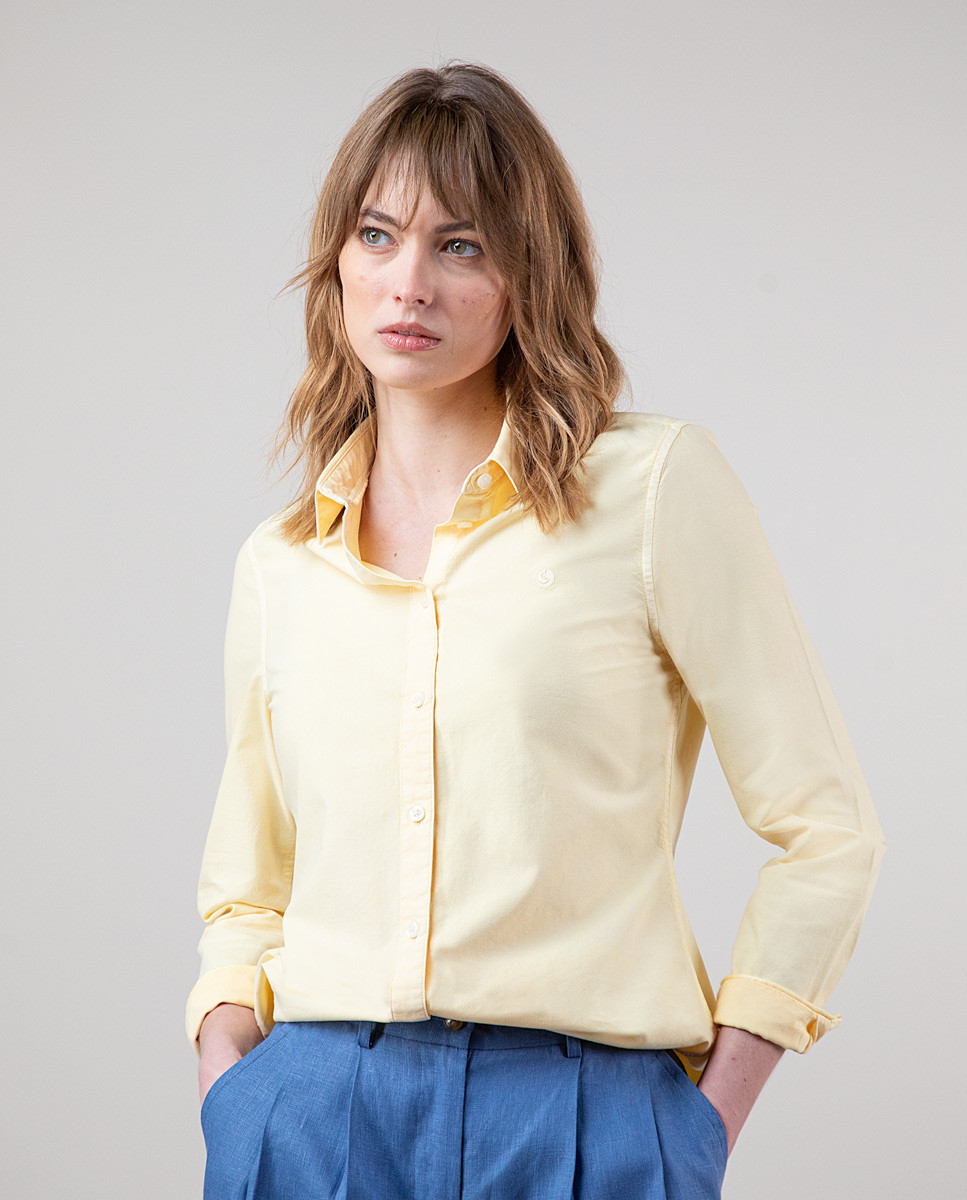 Camisa Garment Dyed Amarilla