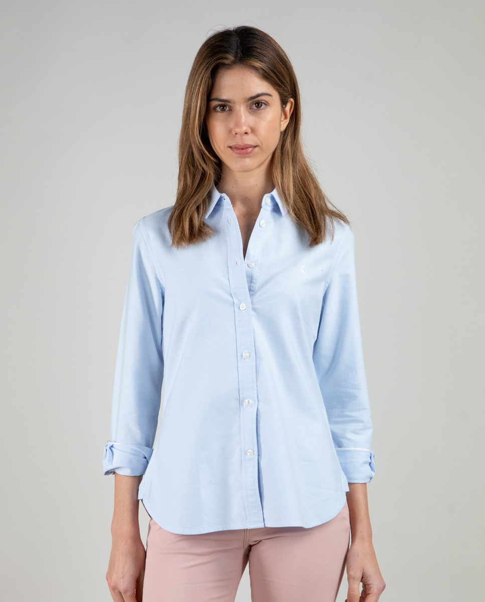 Camisa Oxford Celeste