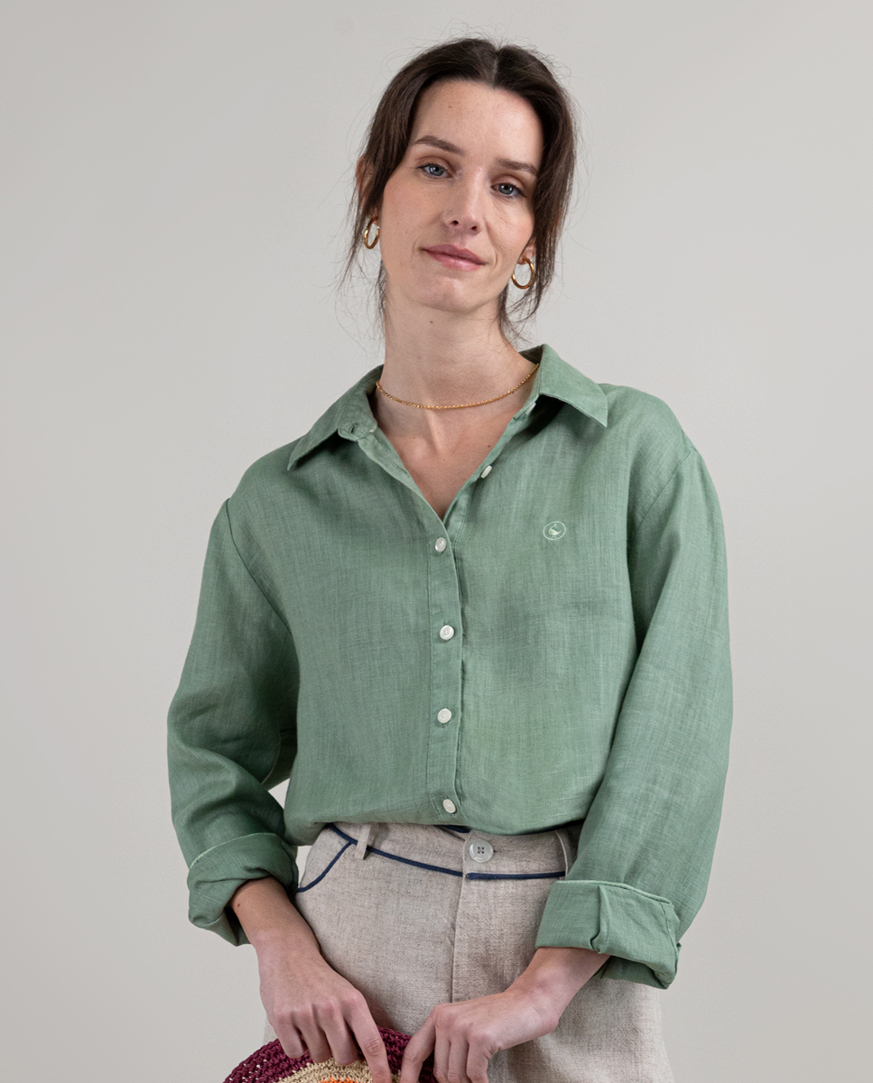 Camisa Lino Verde