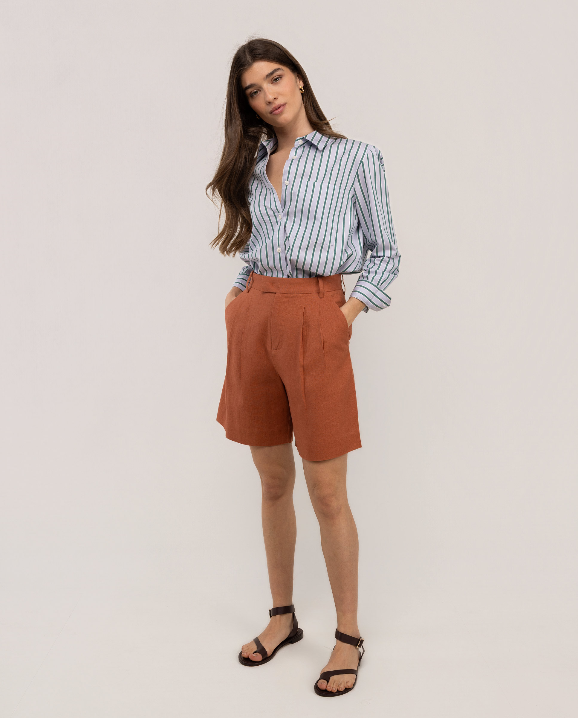 Jane Shirt Green Stripe