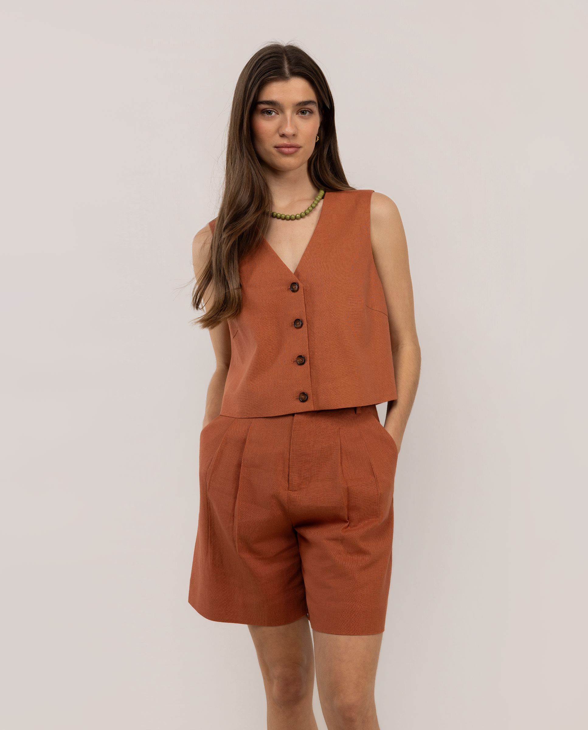 Valeria Linen Vest