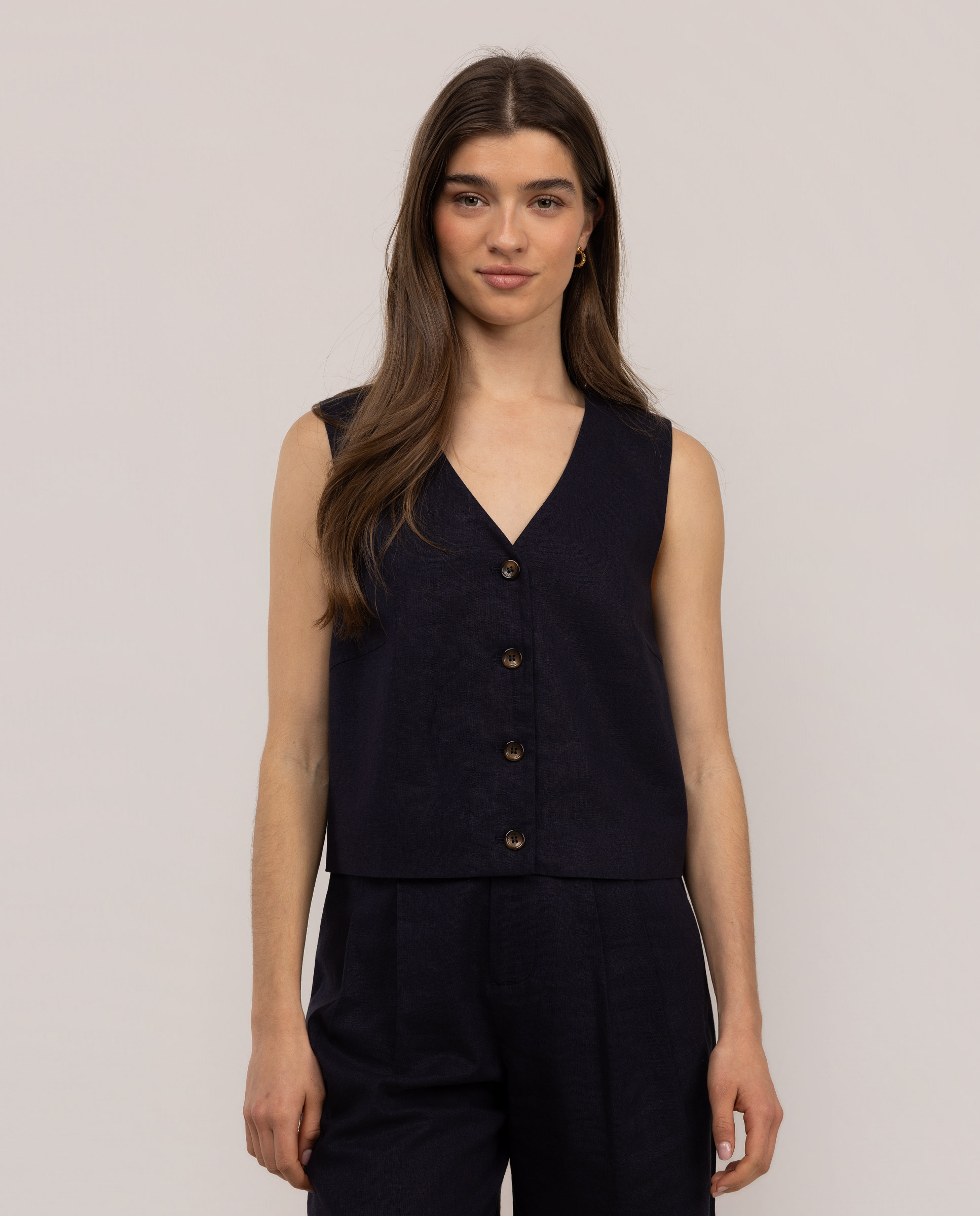 Valeria Linen Vest