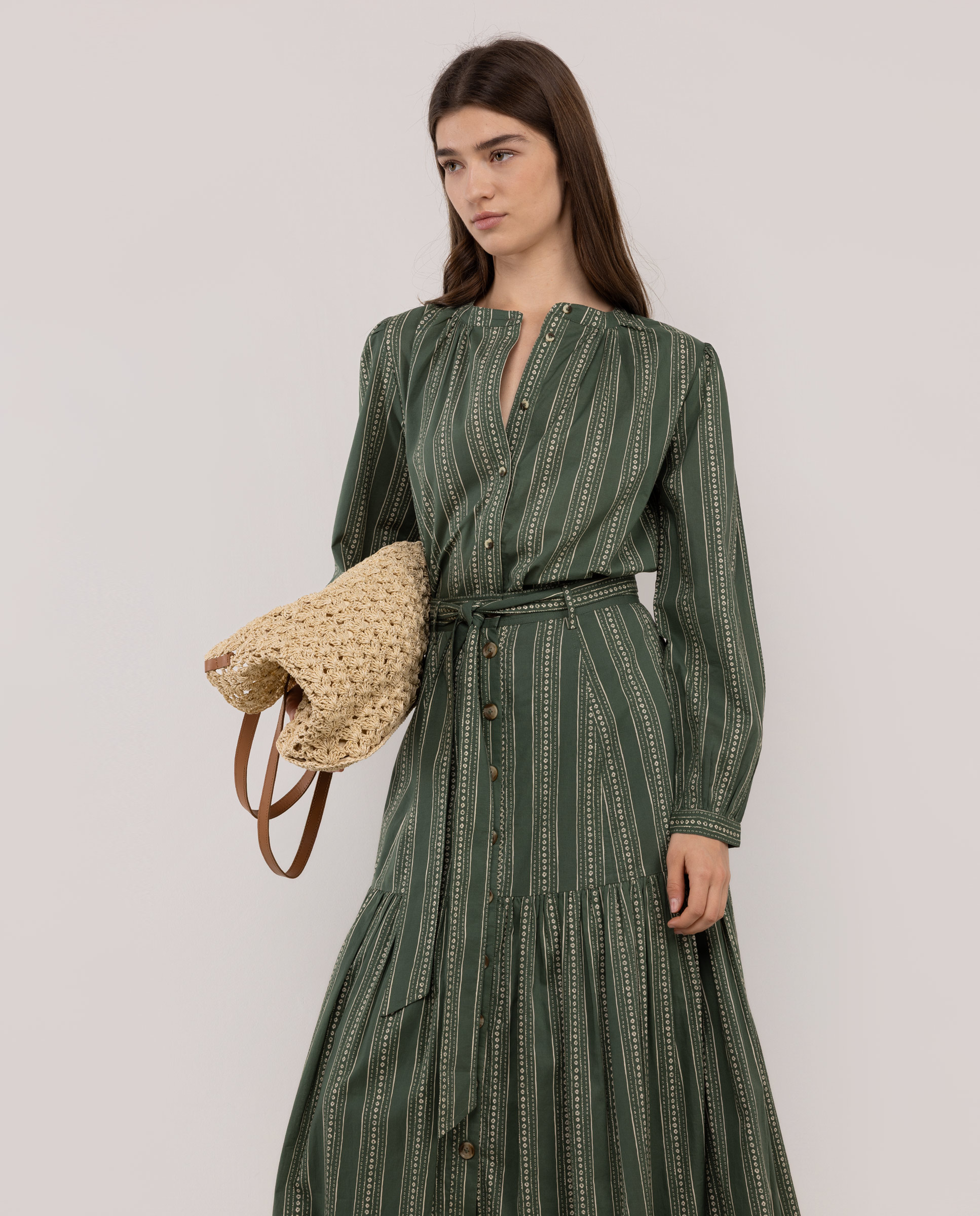 Blusa Sofía Botones Verde