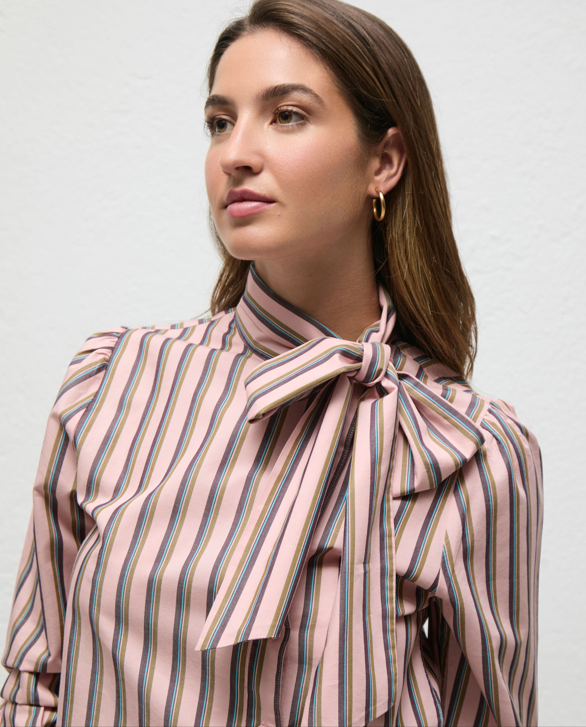 Camisa Federica Rayas Rosa