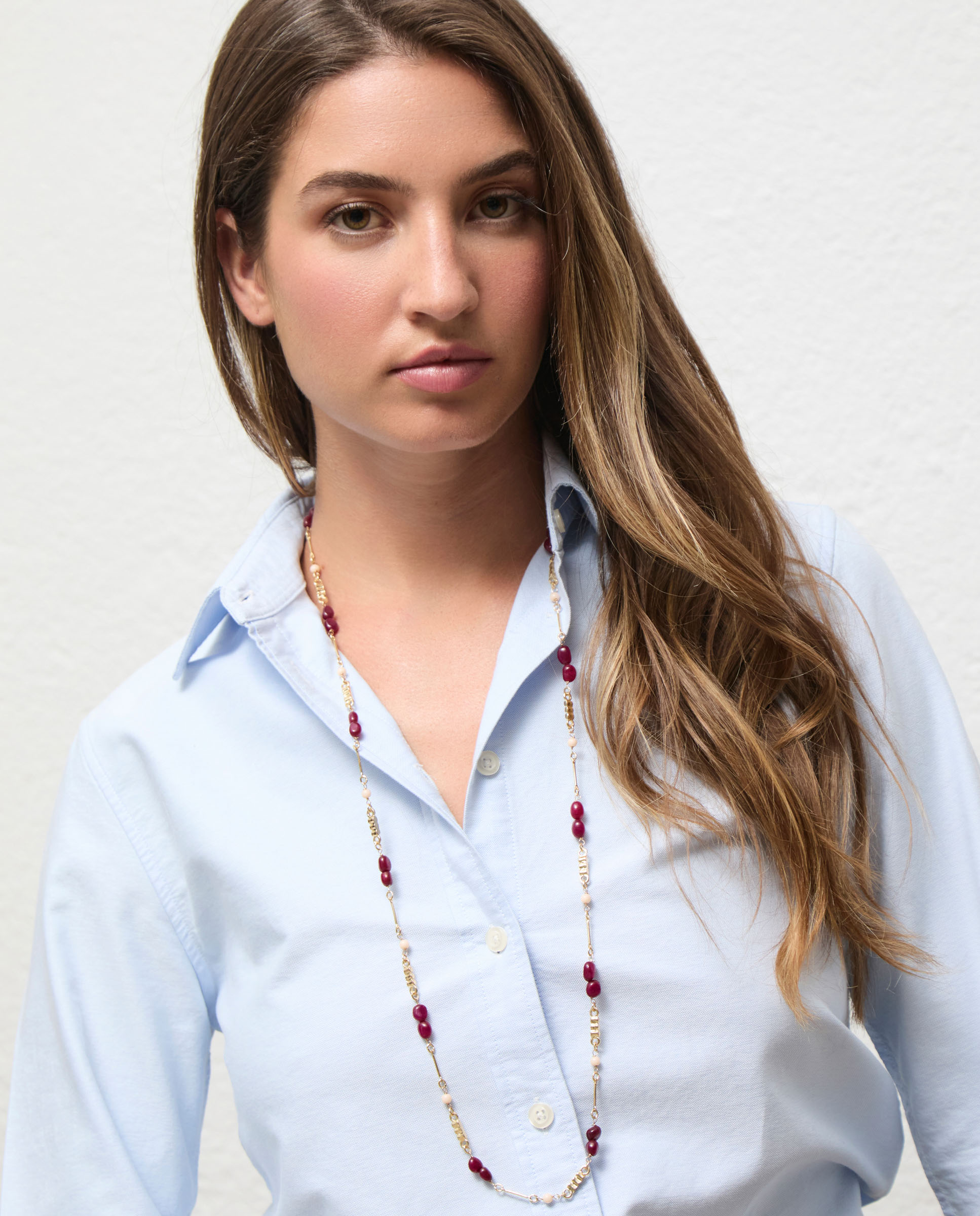 Camisa Sol Oxford Celeste