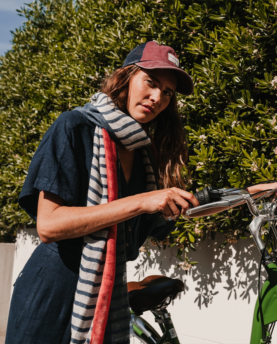 Navy Linen Shirt Jumpsuit