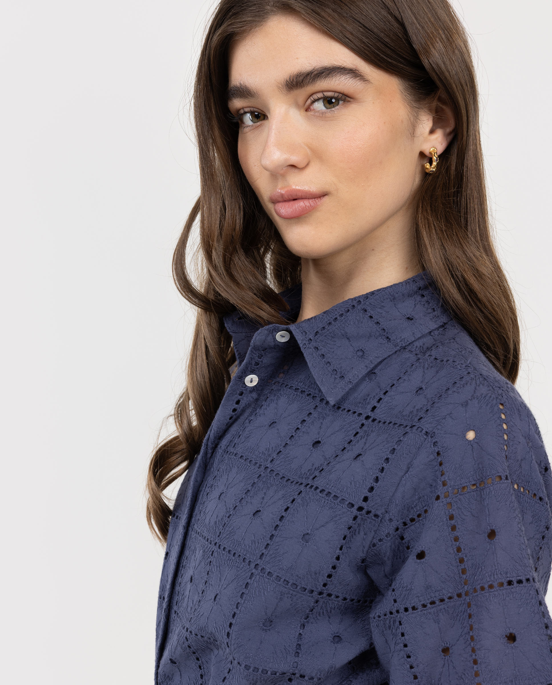 Vestido Margaret Bordados Azul