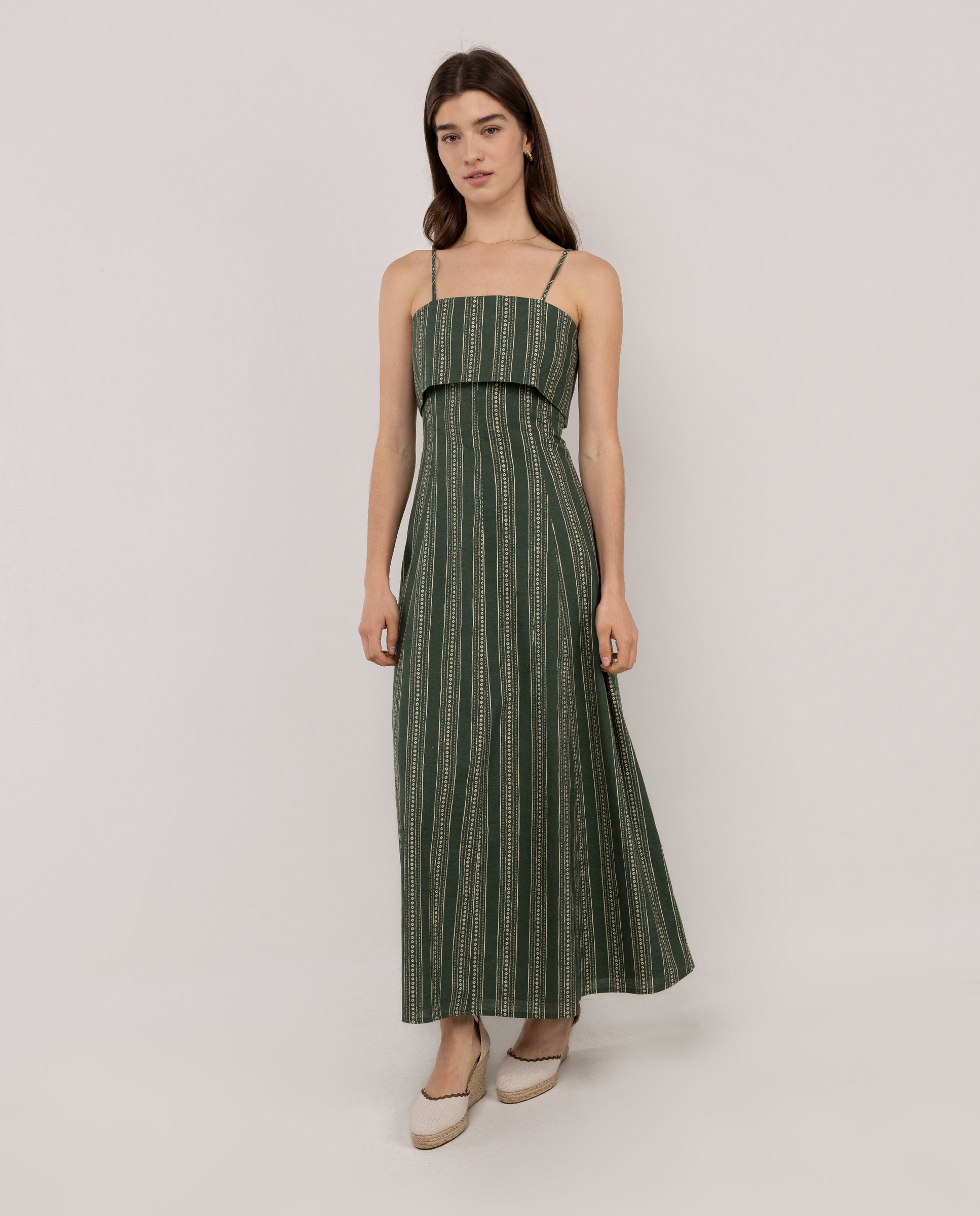 Lola Linen Print Dress