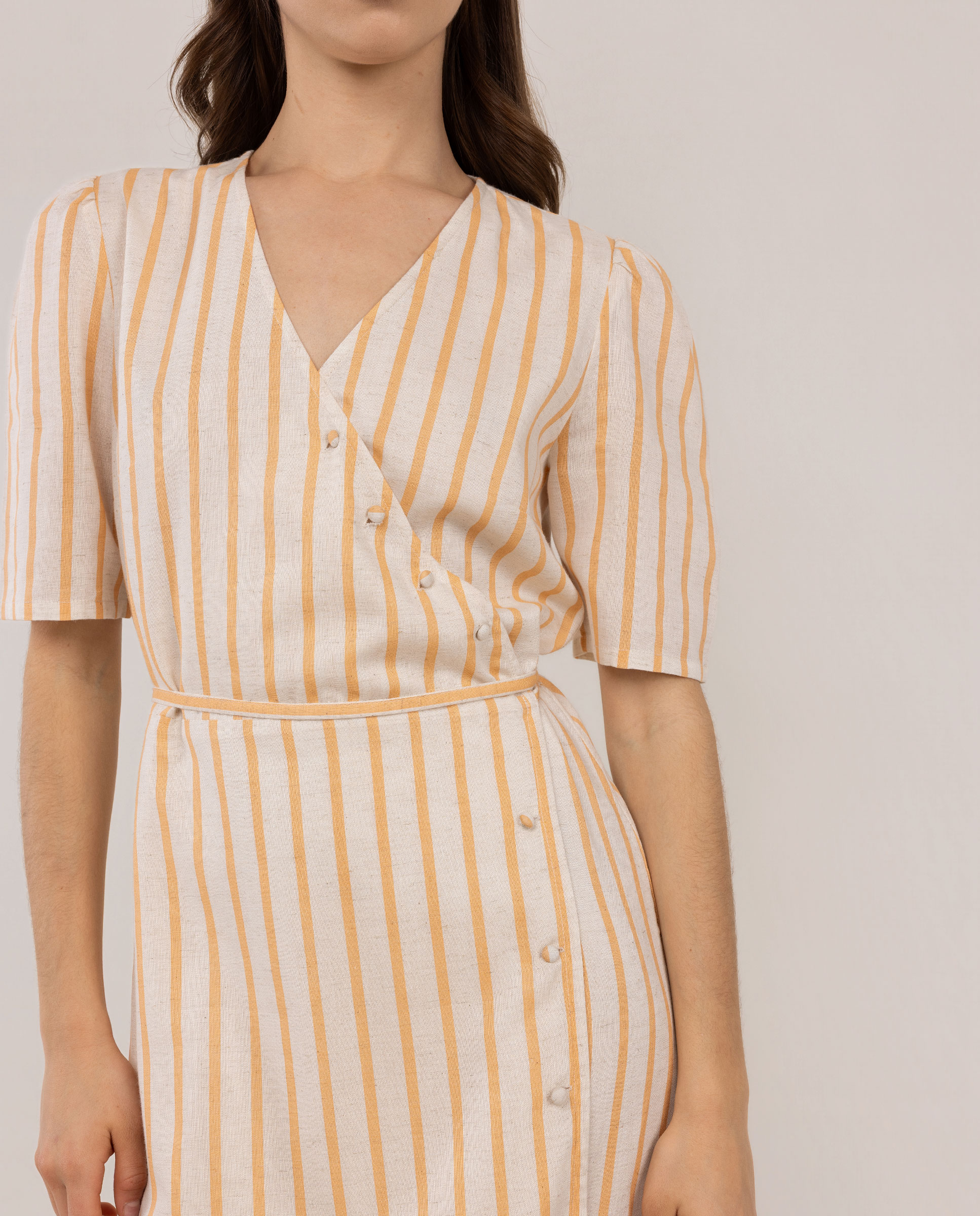 Agatha Striped Button Dress