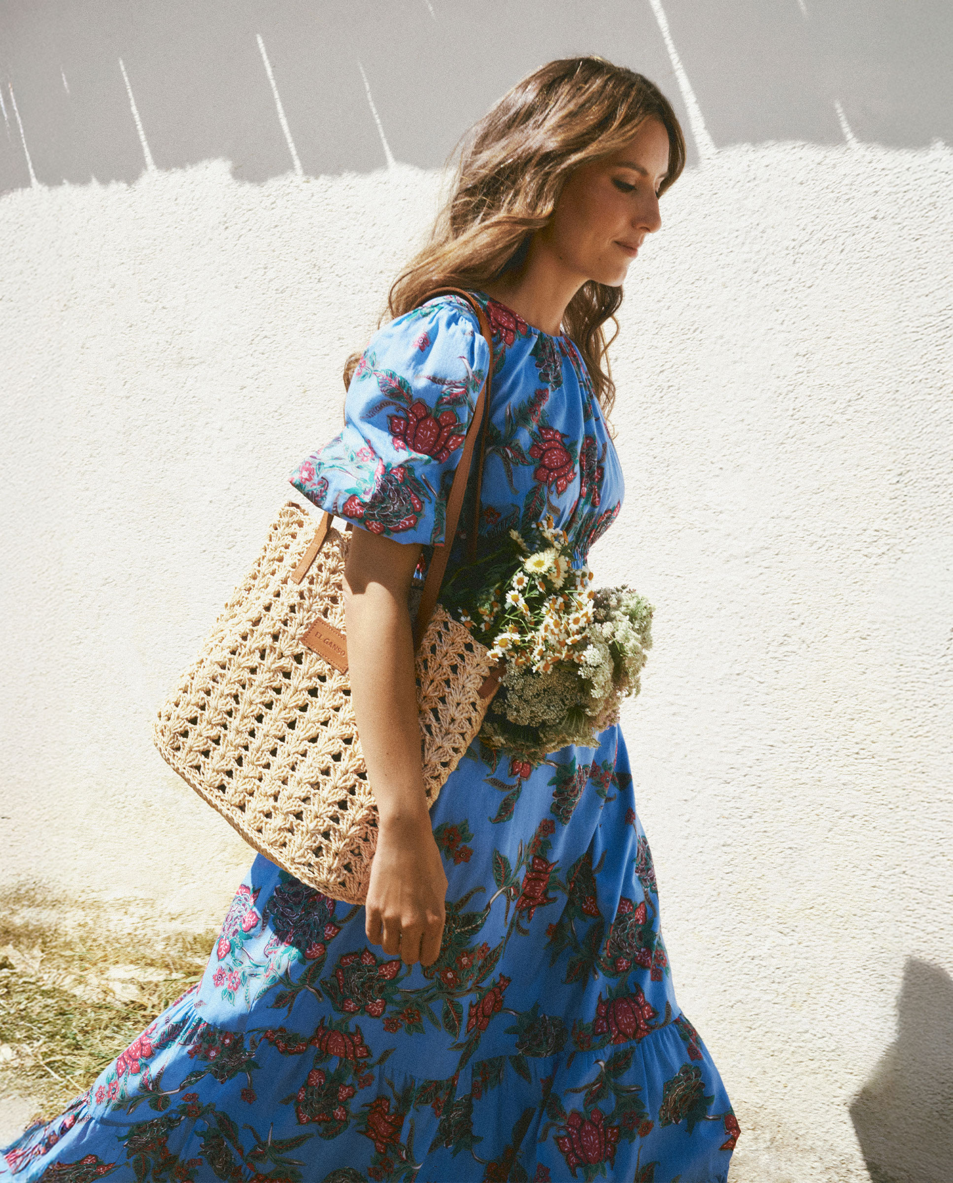 Vestido Ruby Estampado Flores Azul 