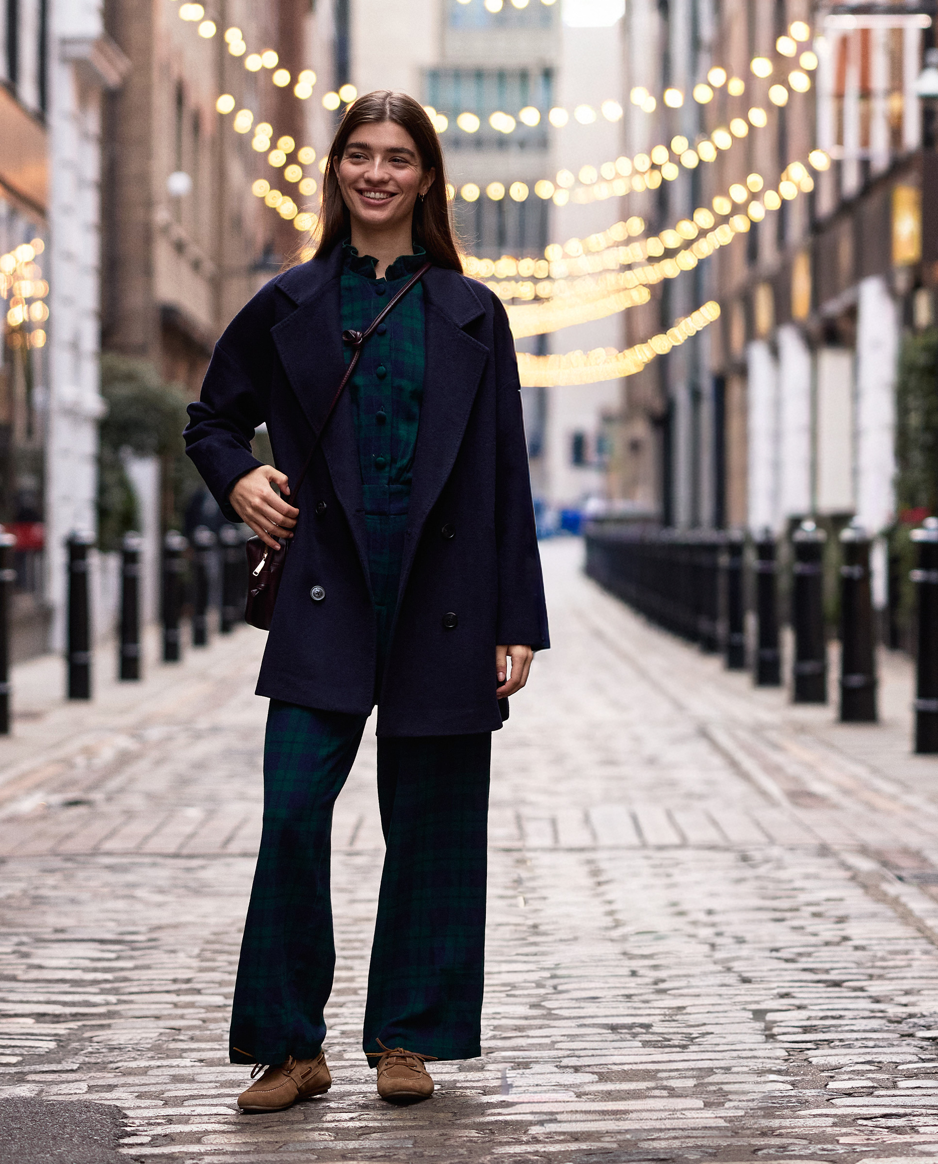 Mono Cuadro Tartán Azul