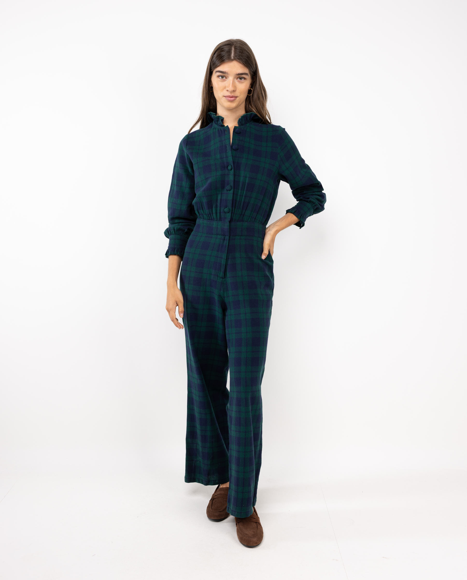 Blue Tartan Jumpsuit