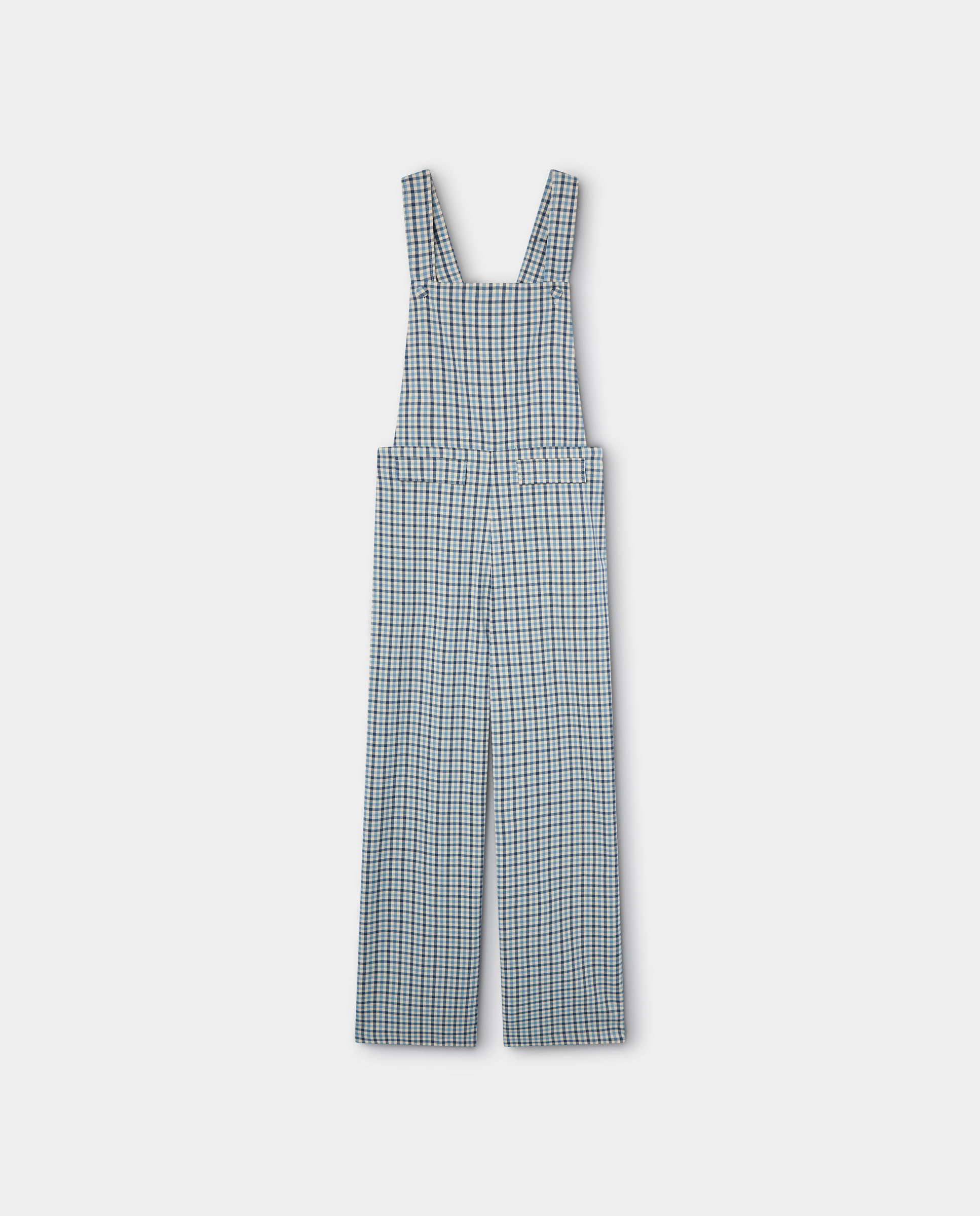 Enora Plaid Blue Overalls