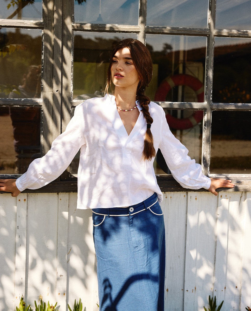 Falda Lino Marino