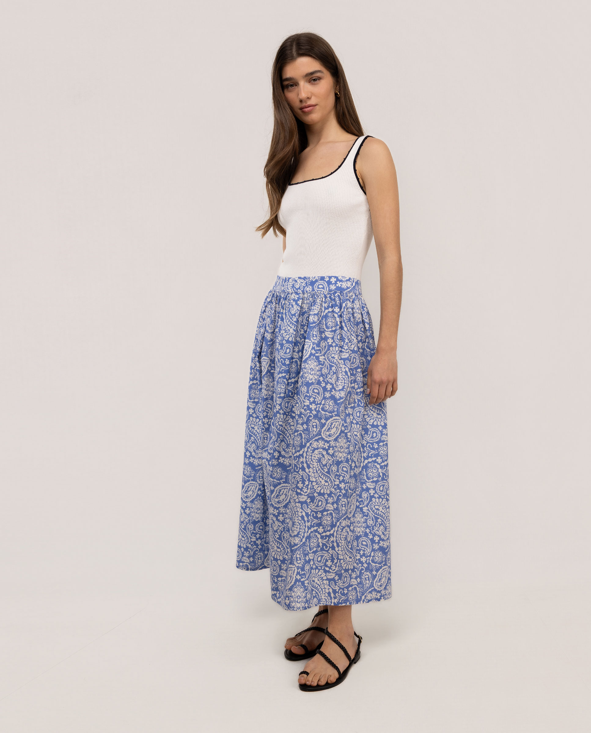 Florence Midi Printed Skirt