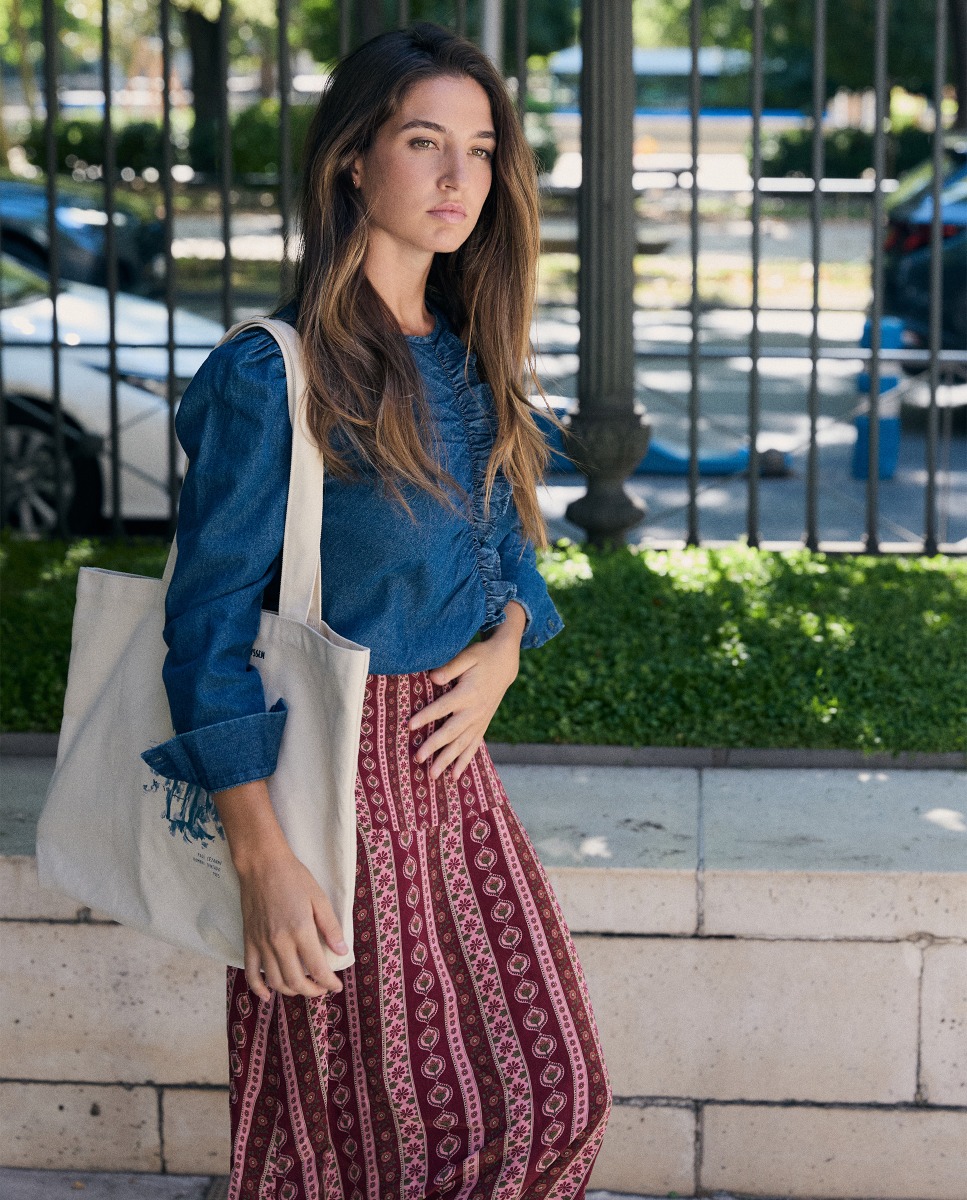 Simone Pink Print Skirt