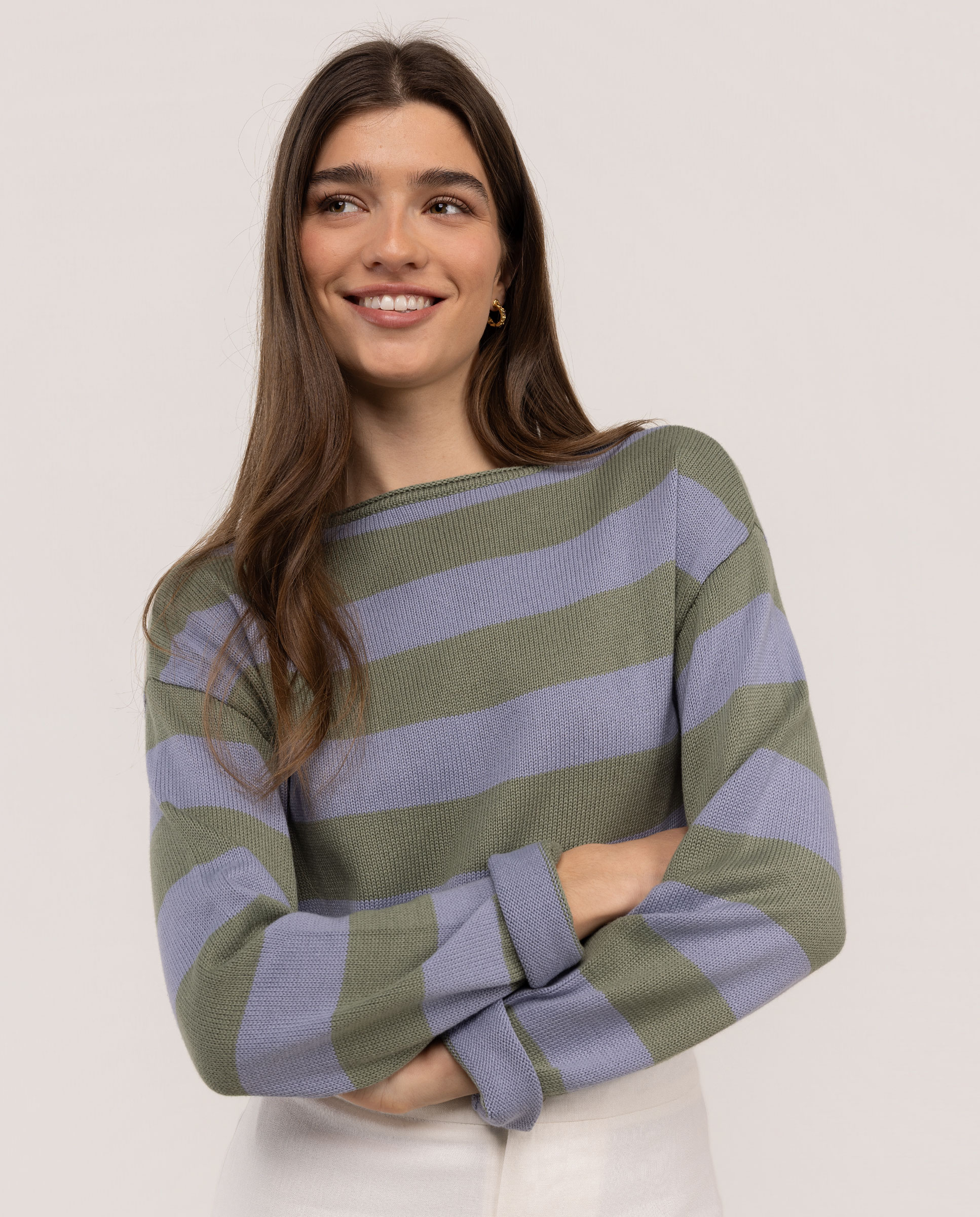 Molly Jersey with Blue Stripes