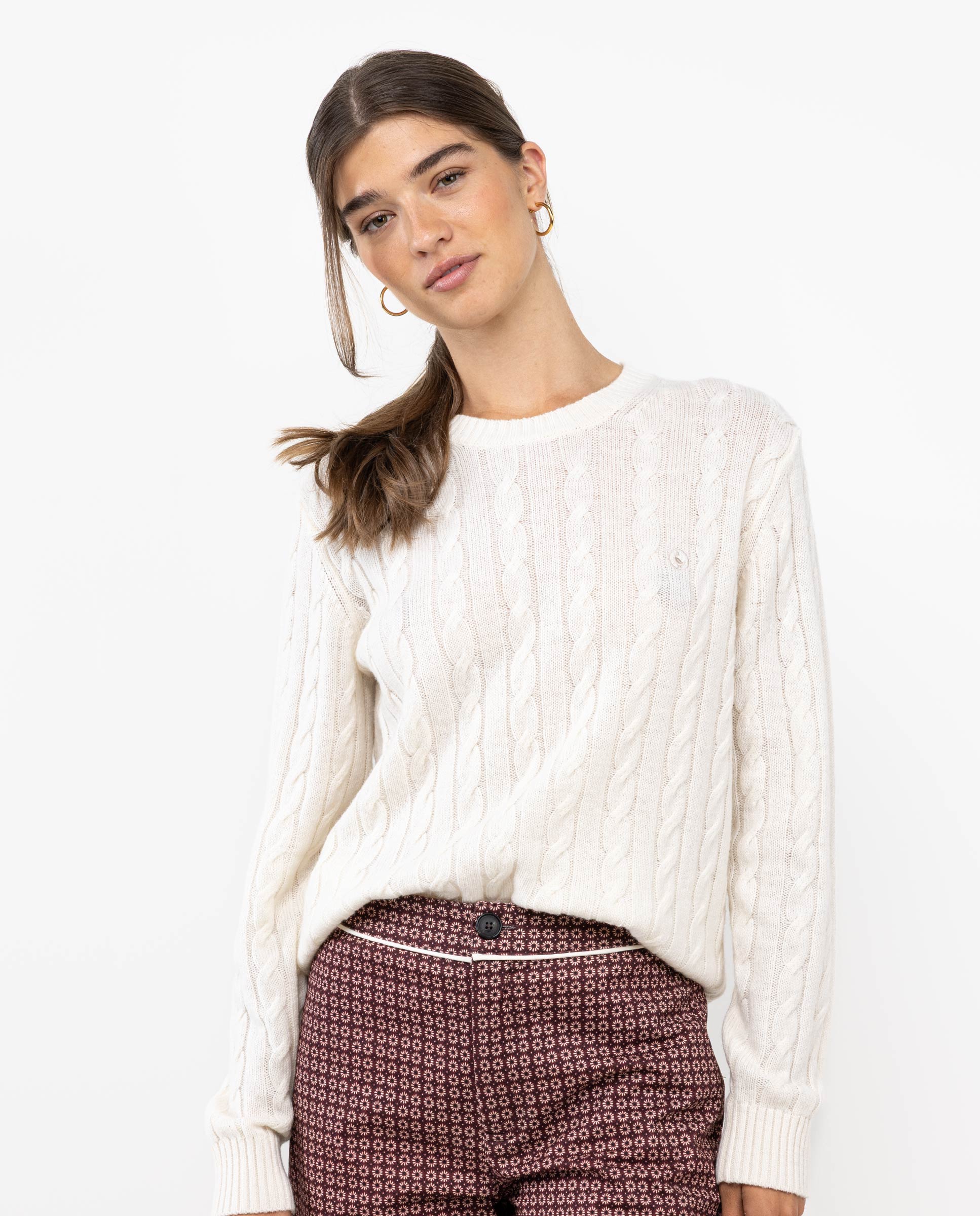 Jersey Ochos Cuello Caja Crudo