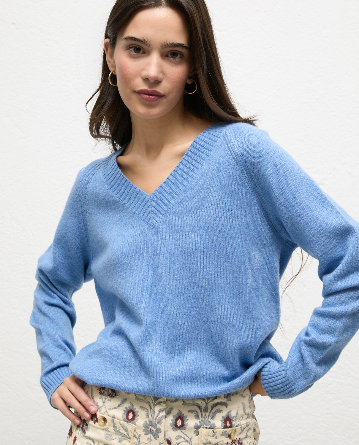 Jersey Lidia Cuello Pico Azul