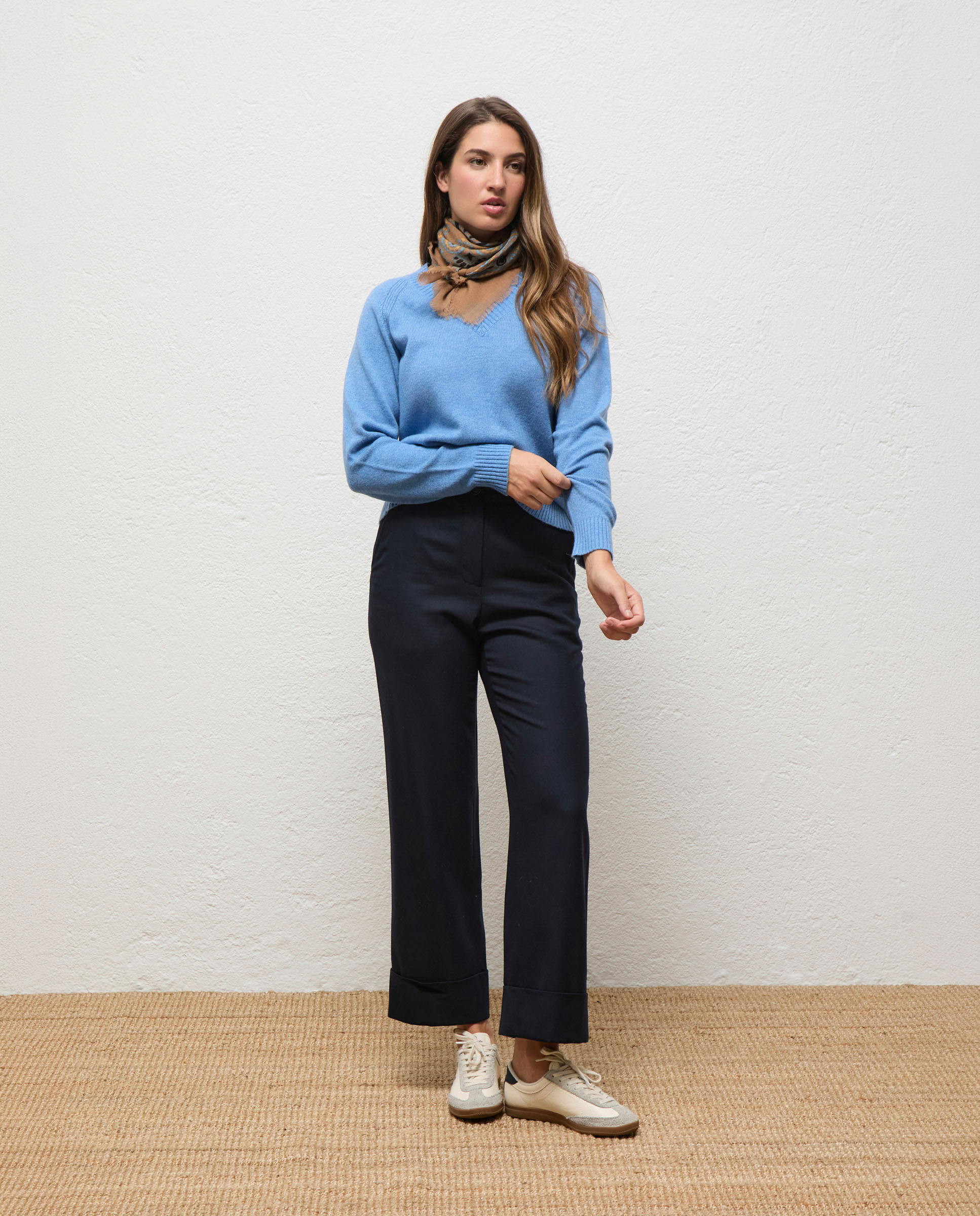 Jersey Lidia Cuello Pico Azul
