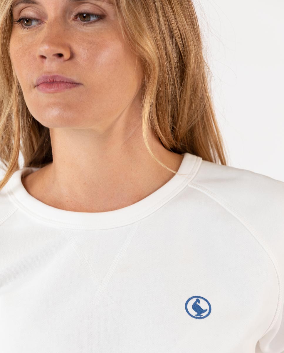 Sudadera Cuello Caja Blanco Natural