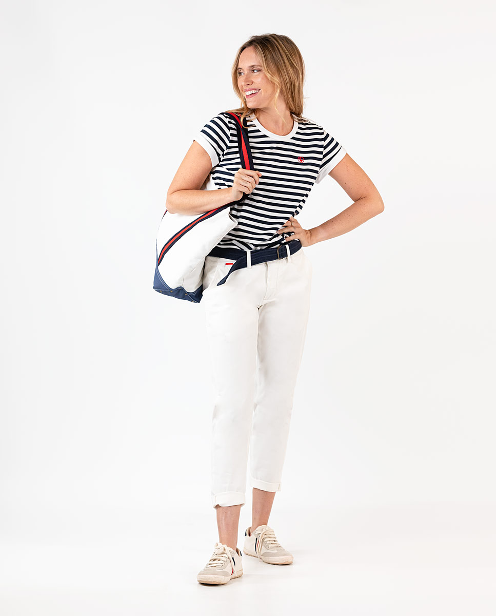 Navy White Striped Shirt
